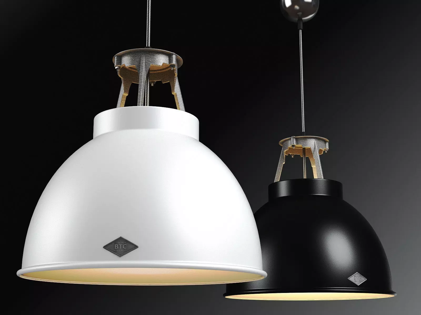 Titan metal pendant light 3D model_2