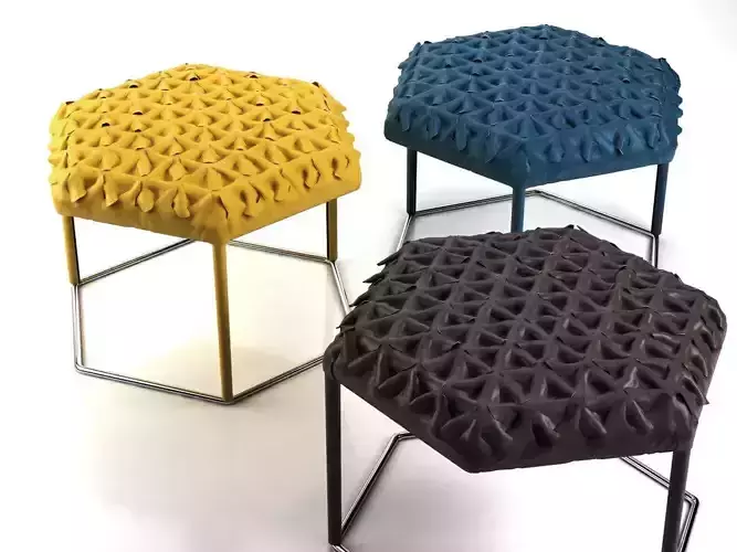 Hive hexagonal stool 3D model