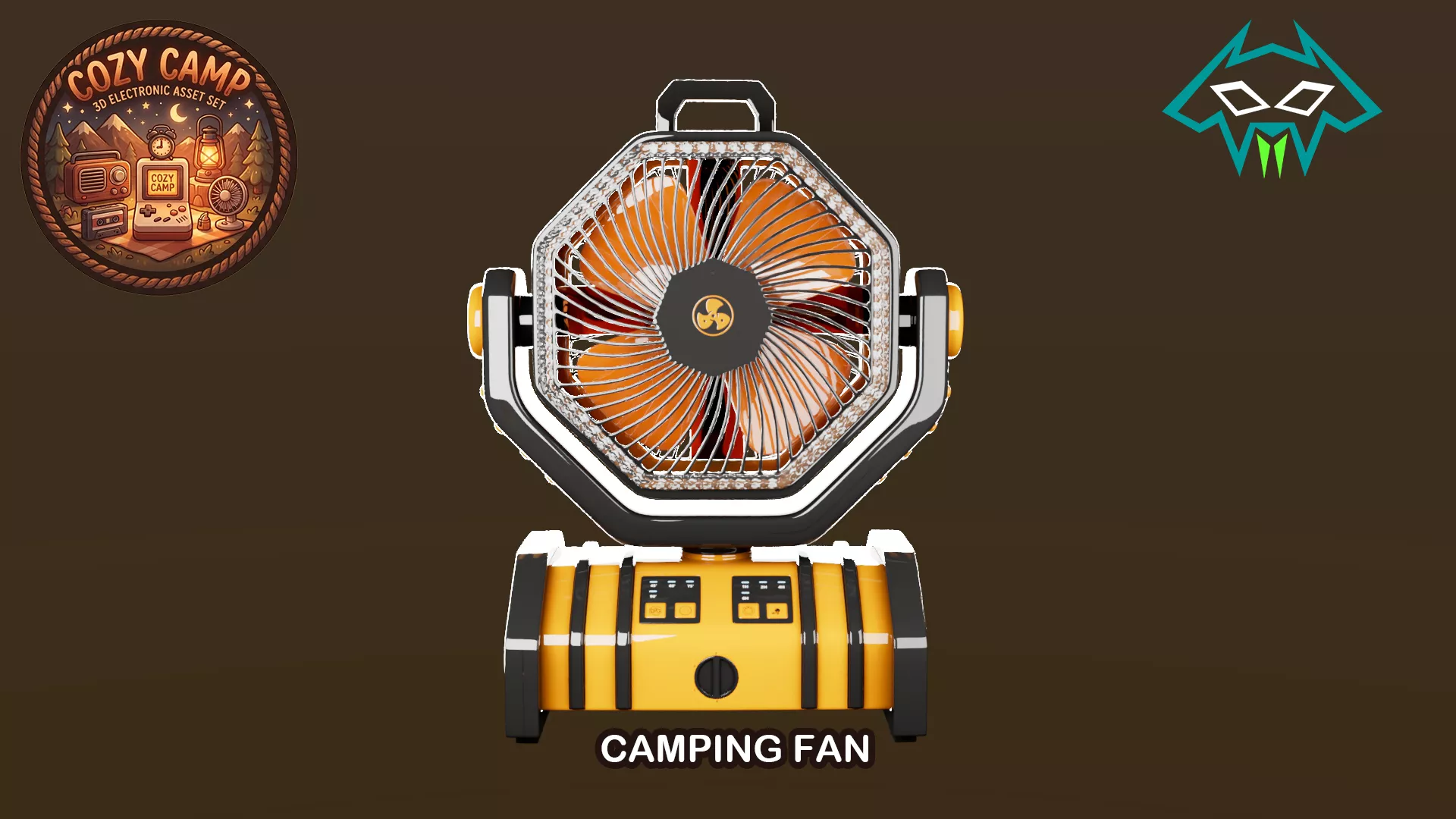Cozy Camp - Electronic Series - Camping Fan Low-poly 3D model