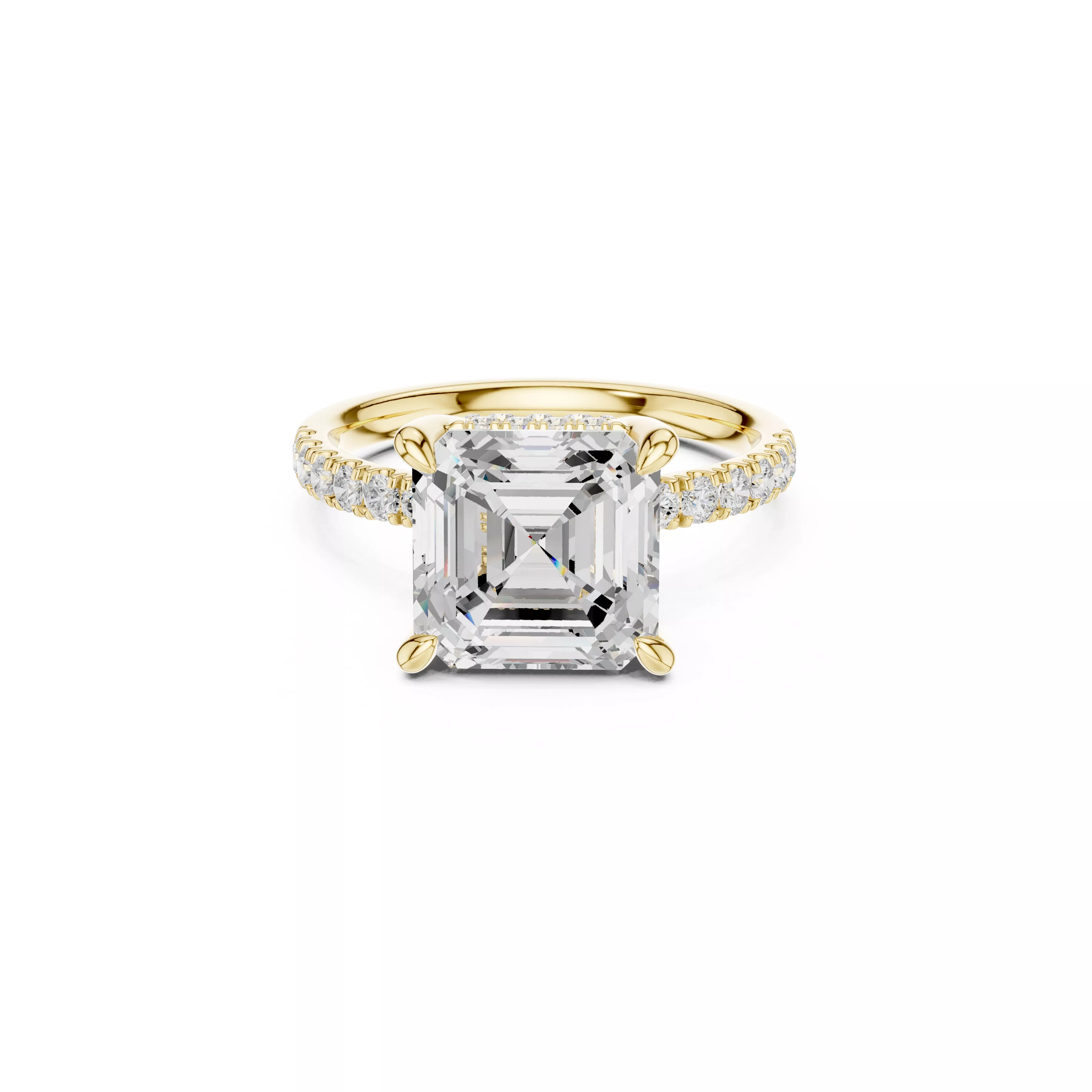 Buy Diamond Ring CAD Design STL 3DM Gold Ring Band R259AC 3D print model