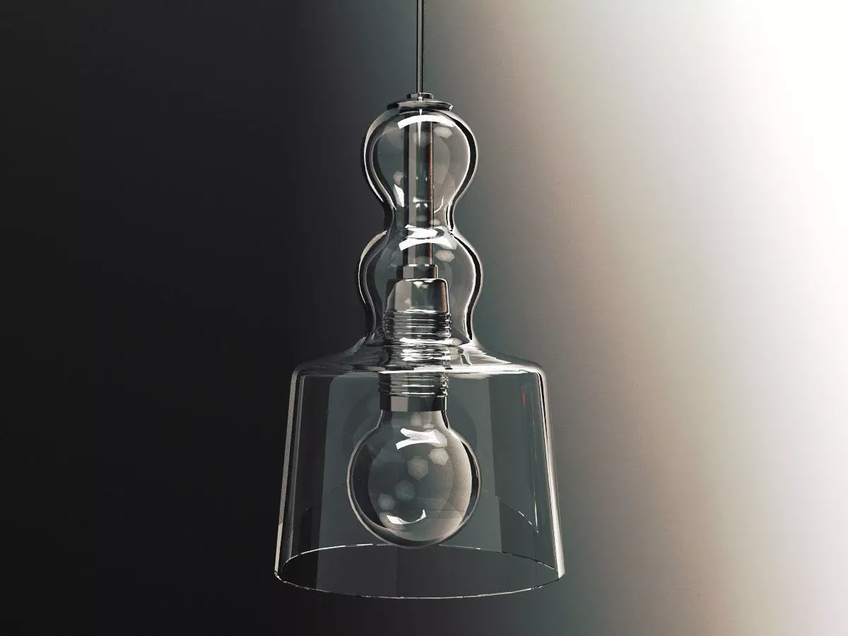 Acquamiki glass pendant light 3D model_9