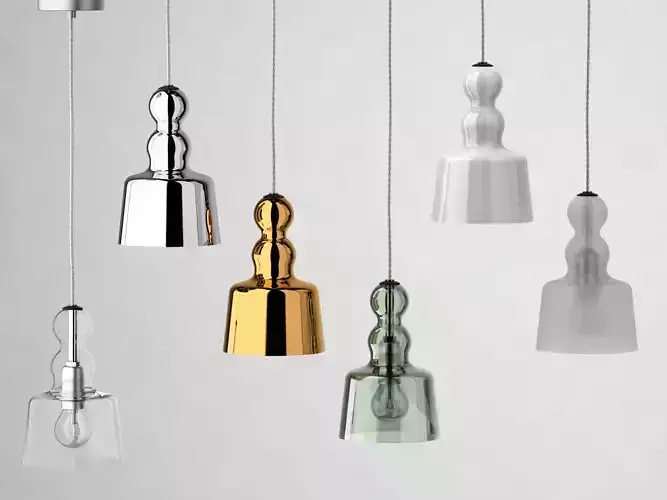 Acquamiki glass pendant light 3D model Acquamiki glass pendant light 3D model