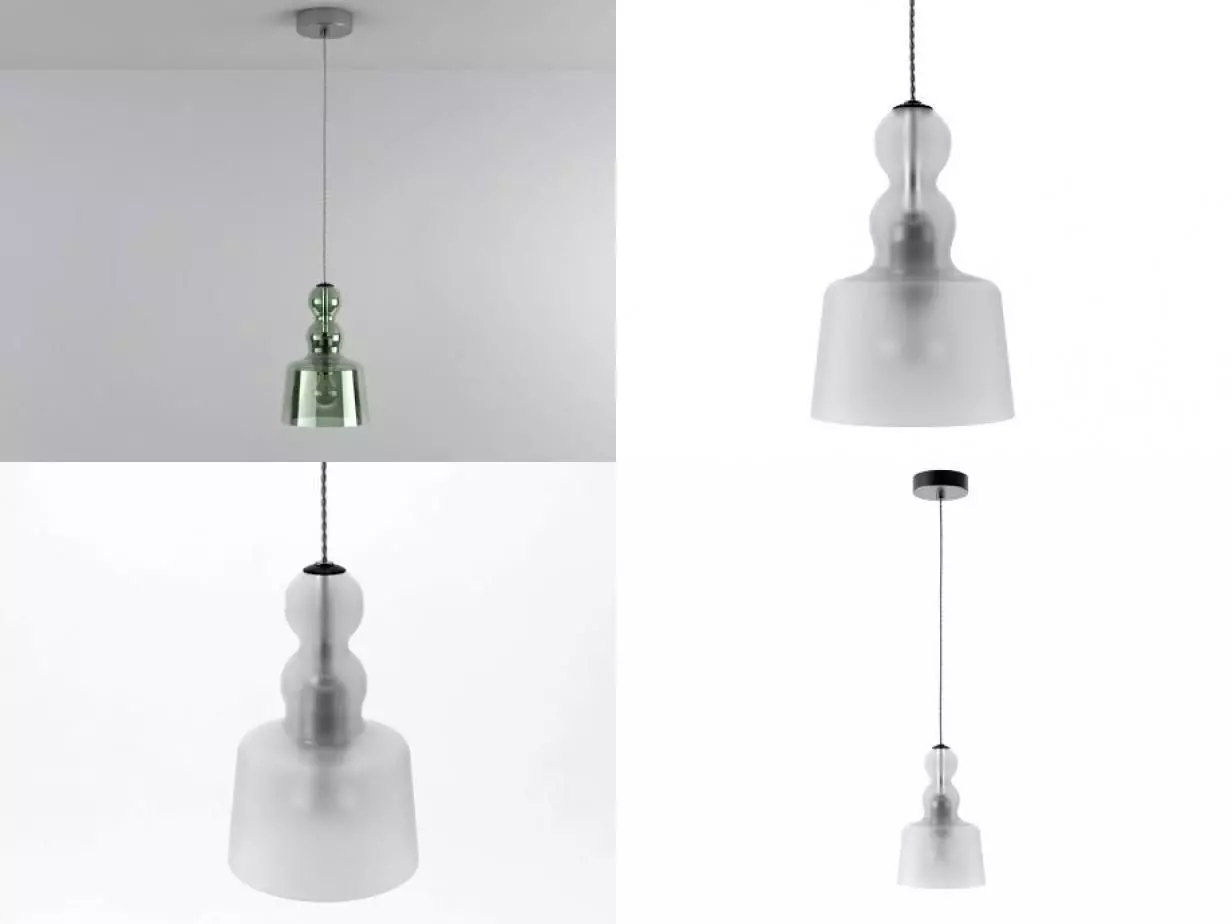 Acquamiki glass pendant light 3D model_10