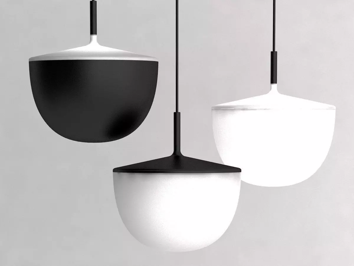 Cheshire four pendant lights 3D model_0