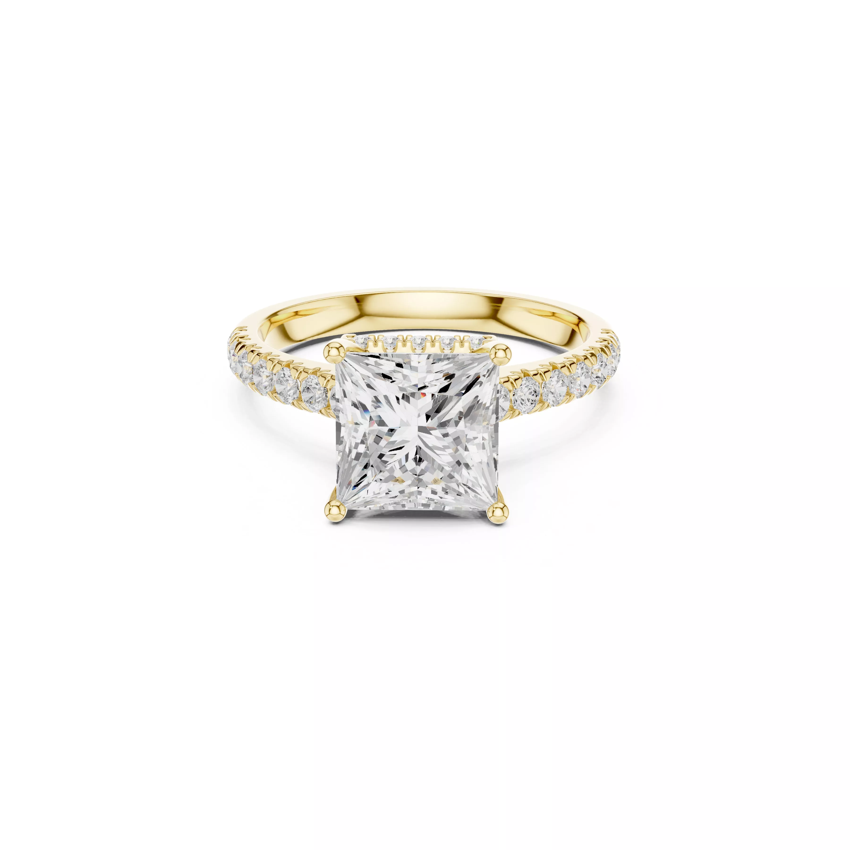 Buy Diamond Ring CAD Design STL 3DM Gold Ring Band R258PR 3D print model