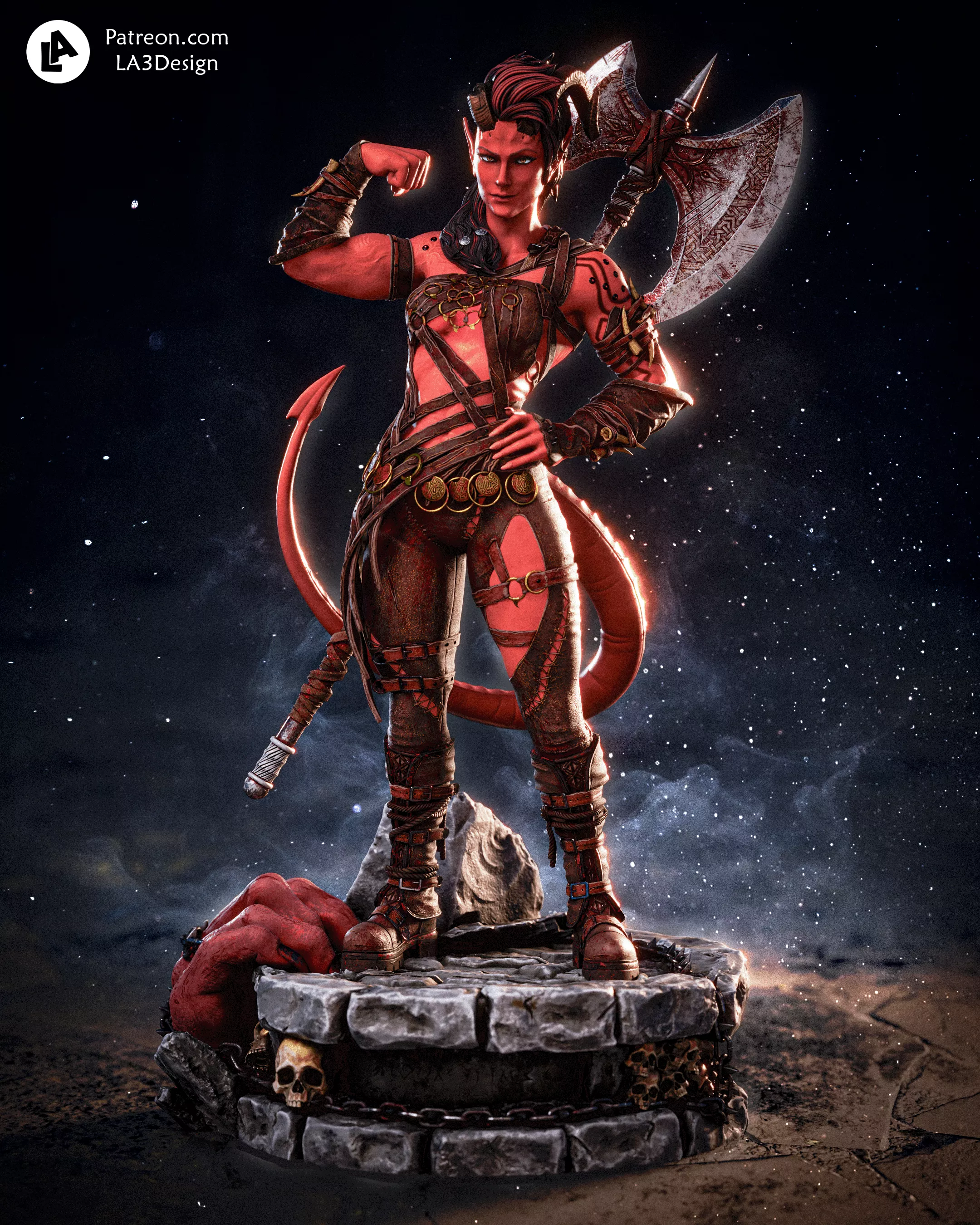 Karlach Baldurs Gate 3 Fan Art 3D print model
