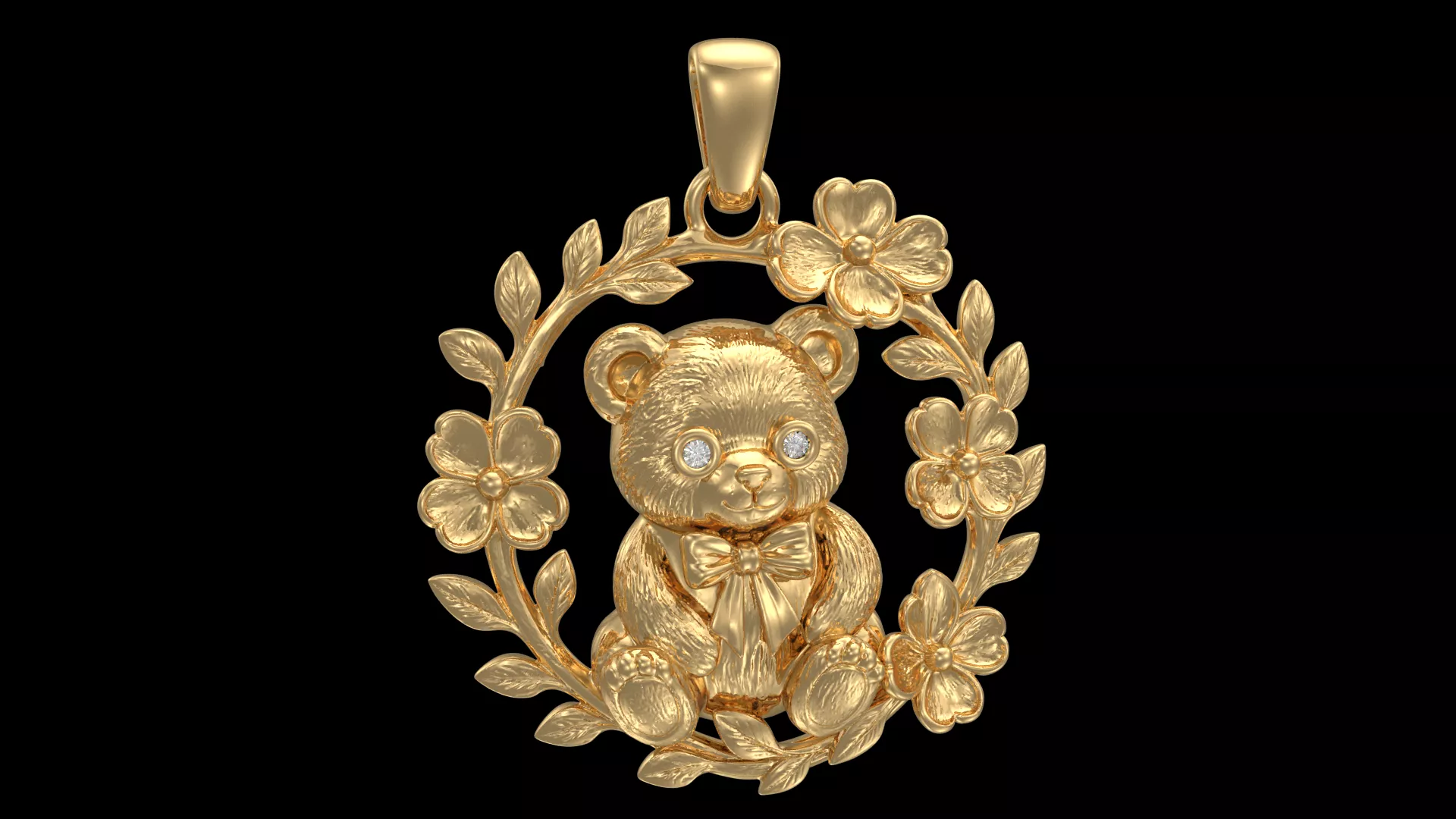 Teddy Bear Pendant 3D print model