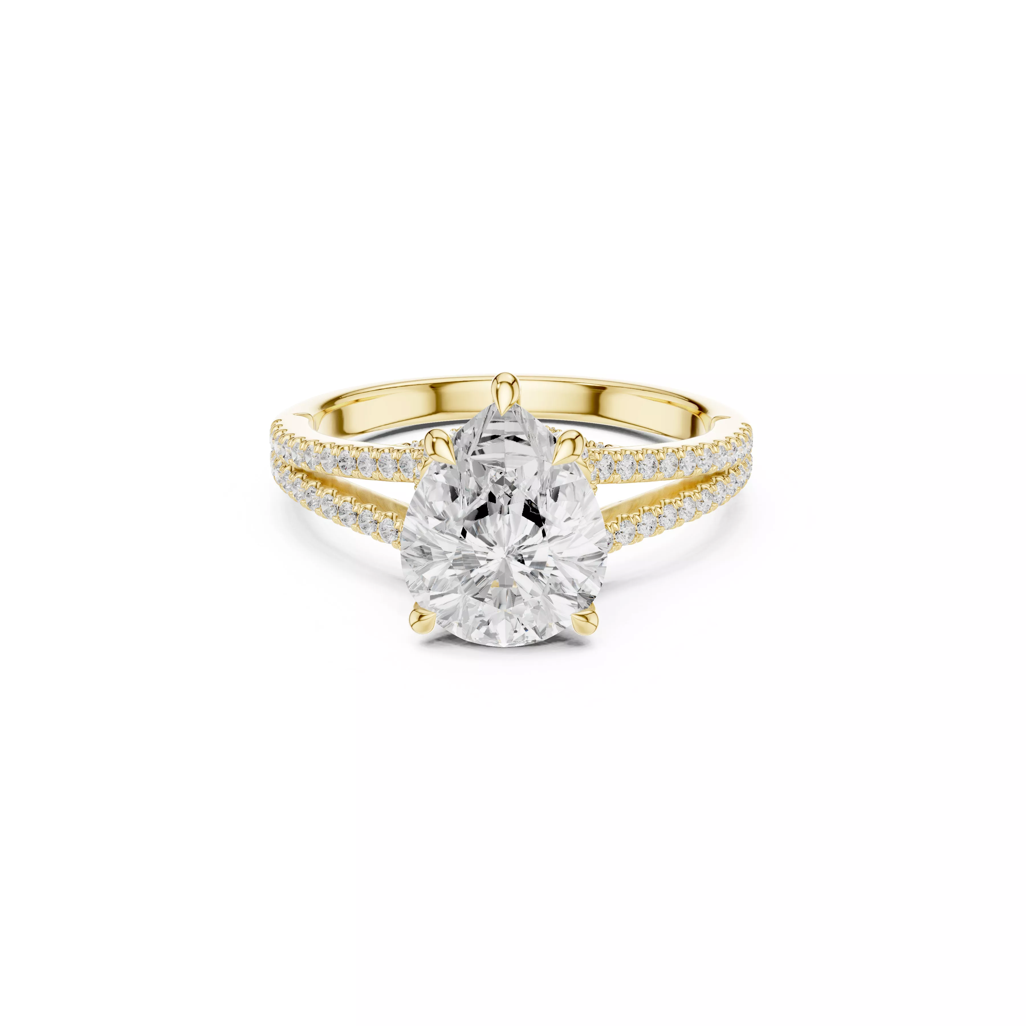 Buy Diamond Ring CAD Design STL 3DM Gold Ring Band R252PB 3D print model