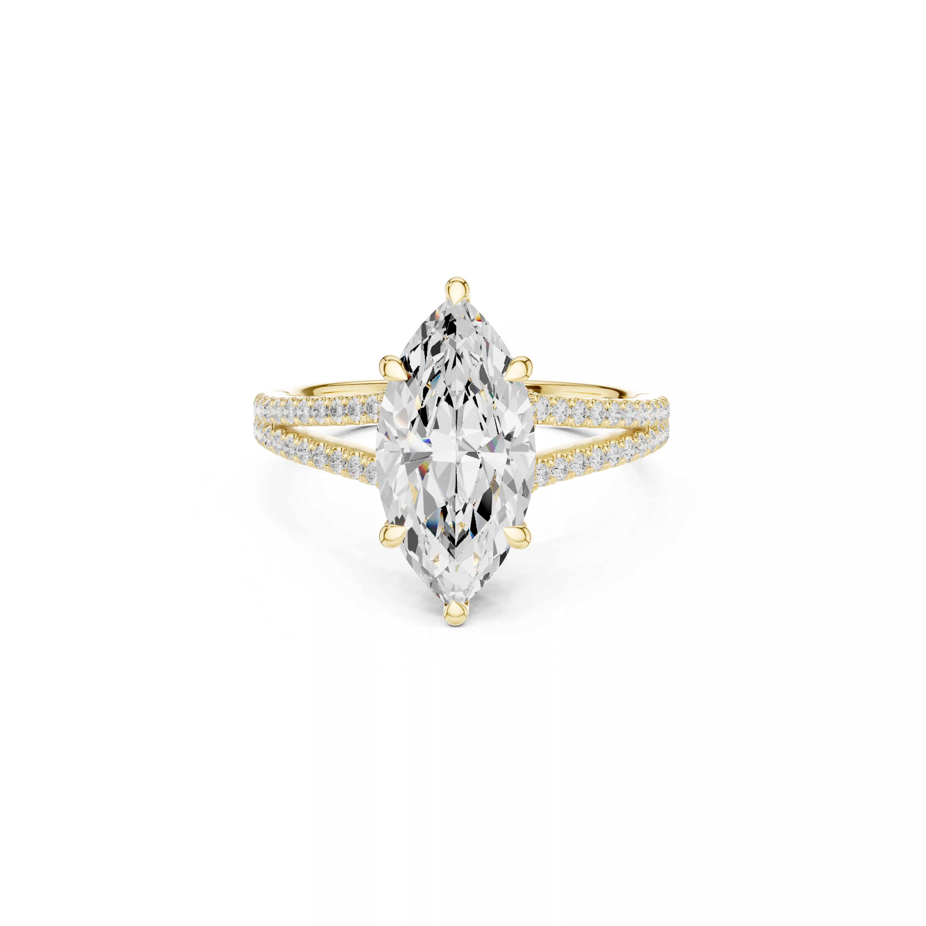 Buy Diamond Ring CAD Design STL 3DM Gold Ring Band R252MQ 3D print model