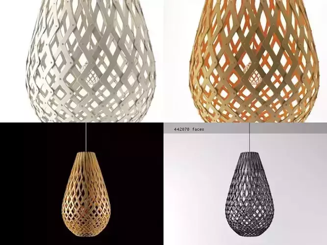 Koura pendant lamp made of wood