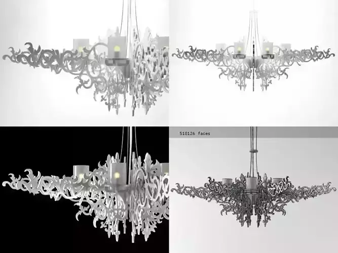 Mansion snowflake chandelier