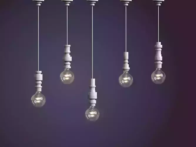 Turn three light bulbs hanging from wall