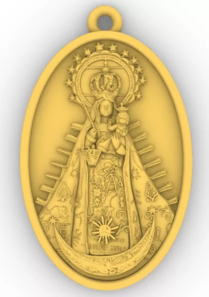 Dije Medalla Virgen de Copacabana 3D print model