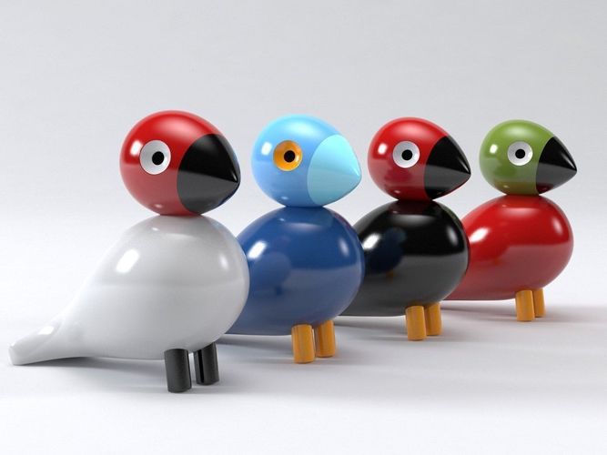 Songbird toy bird 3D model