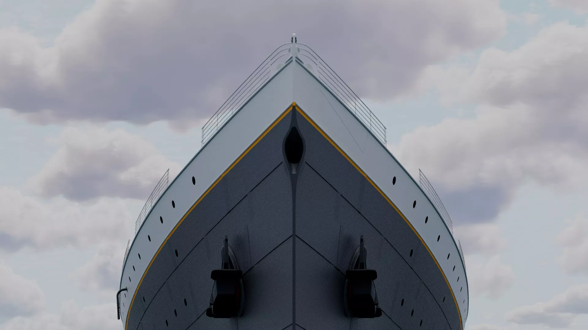 the white star line RMS Titanic launch late May 1911 profile 3D model
