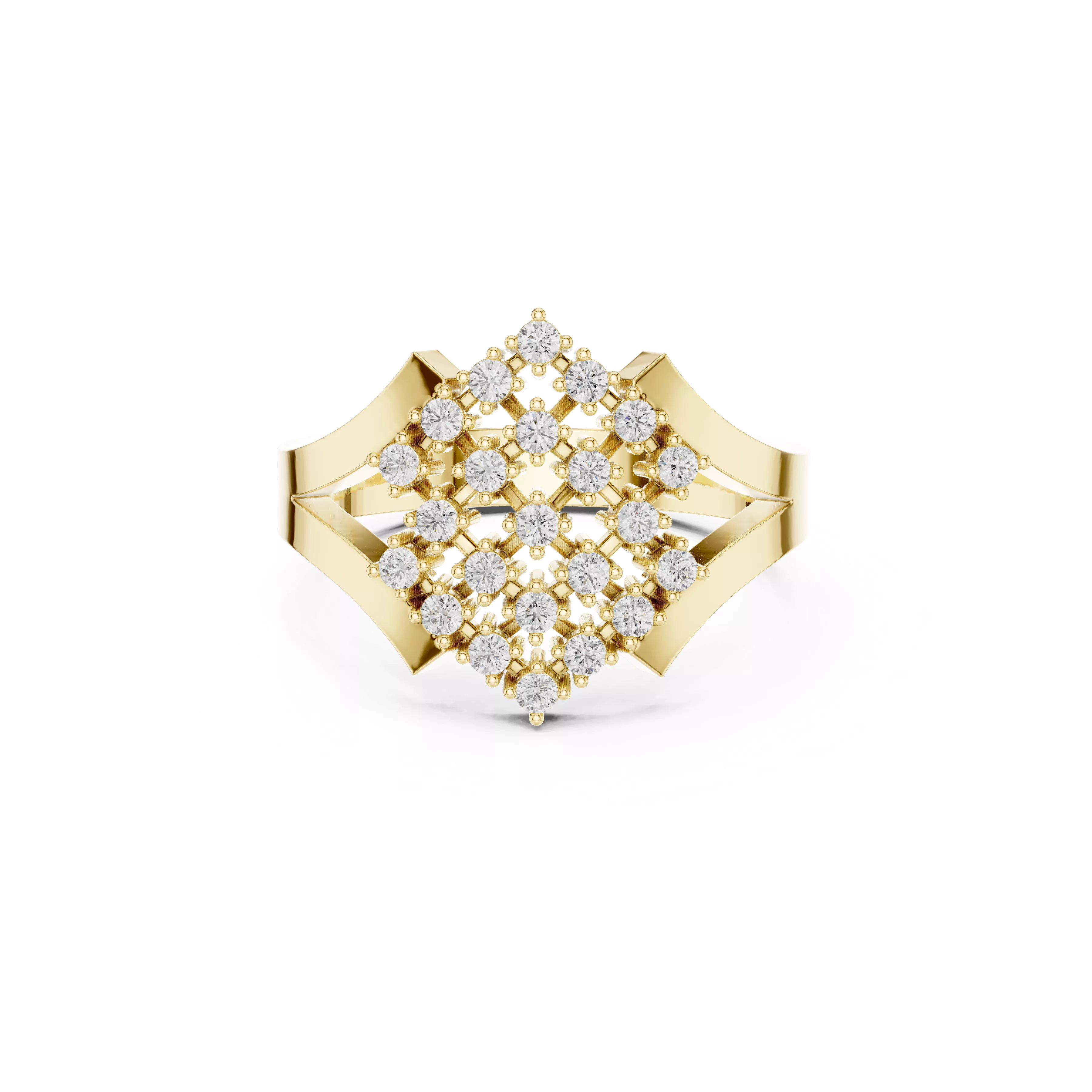 Diamond Ring Band Premium Jewelry CAD 3DM STL 461 3D print model