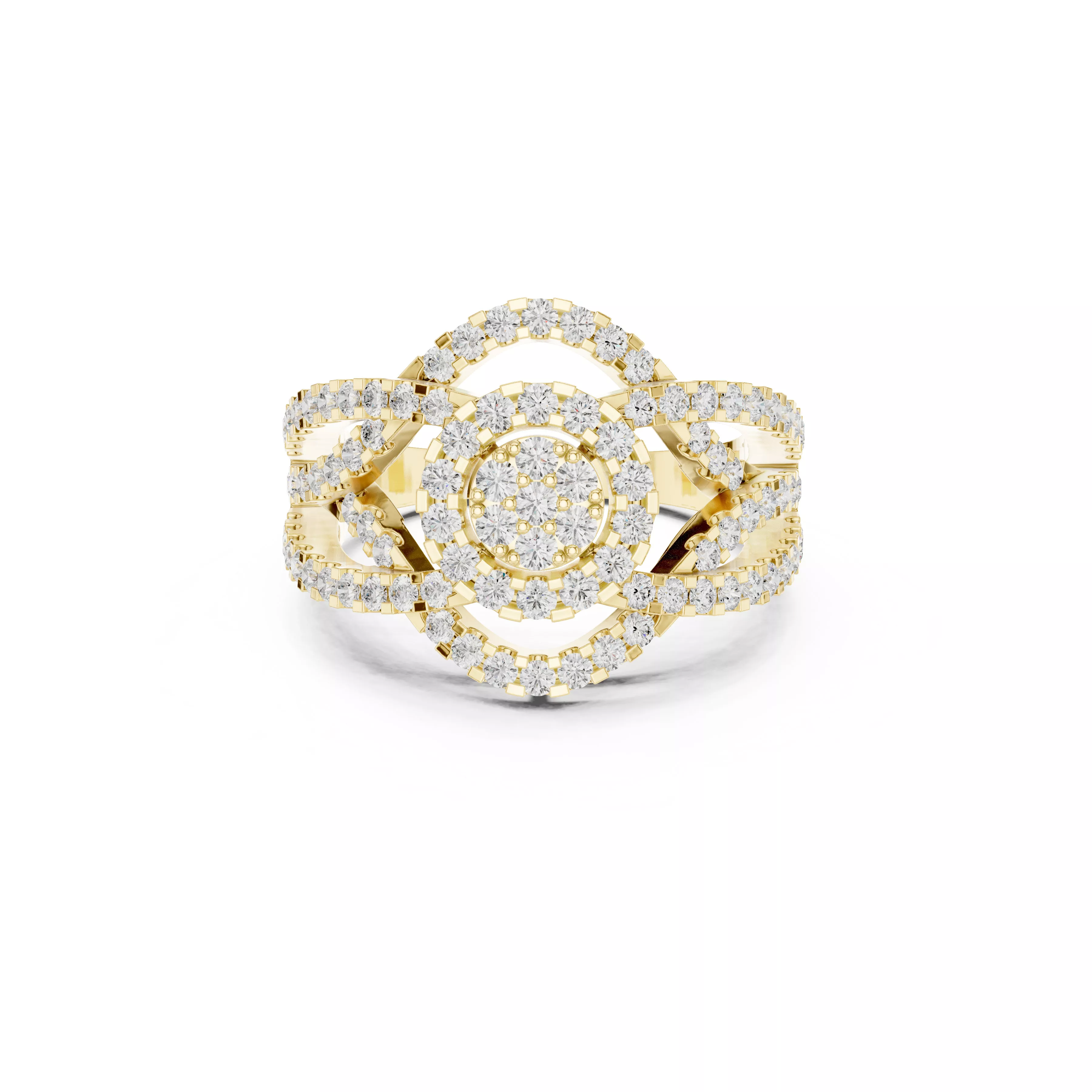 Diamond Ring Band Premium Jewelry CAD 3DM STL 458 3D print model