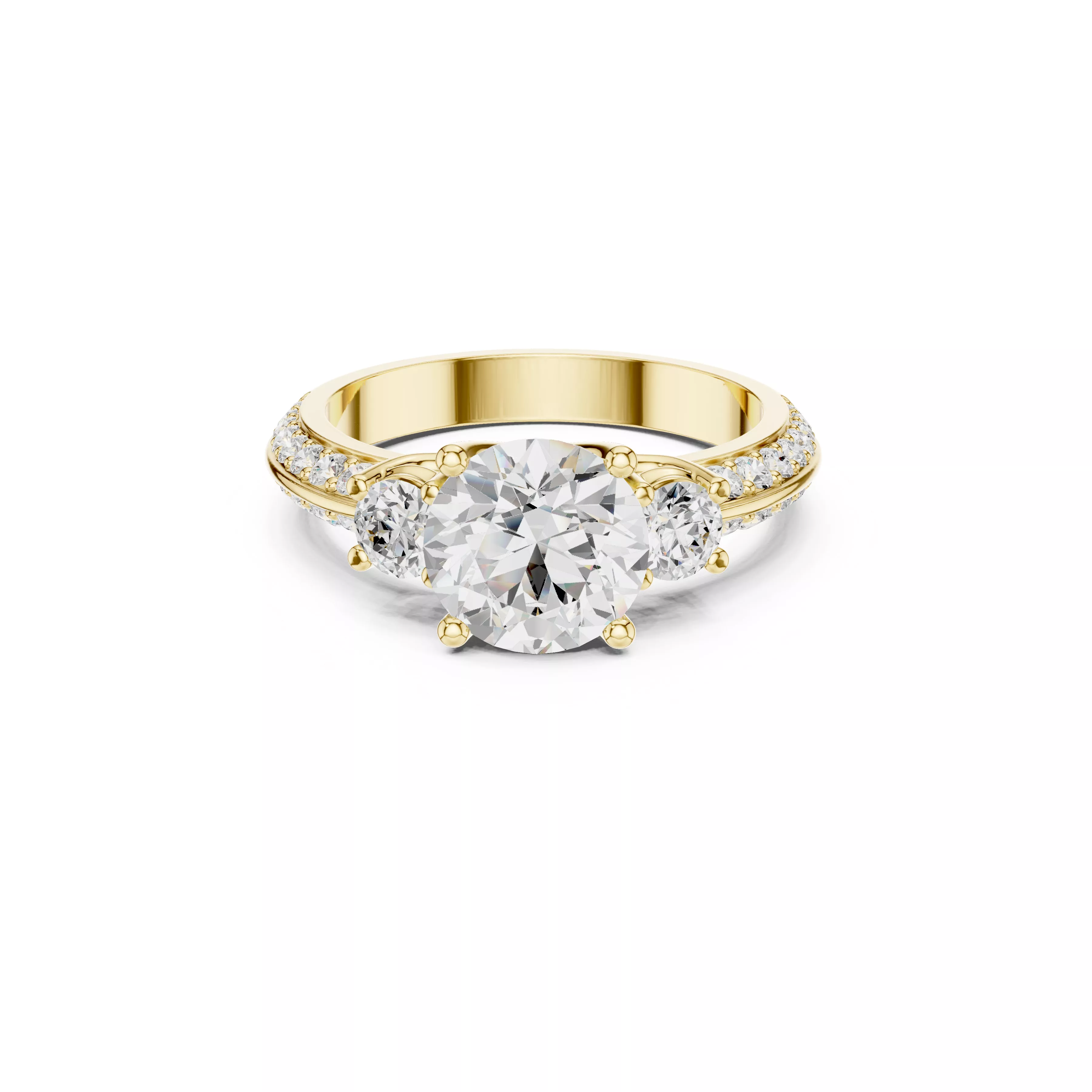 Diamond Ring Band Premium Jewelry CAD 3DM STL 267 3D print model