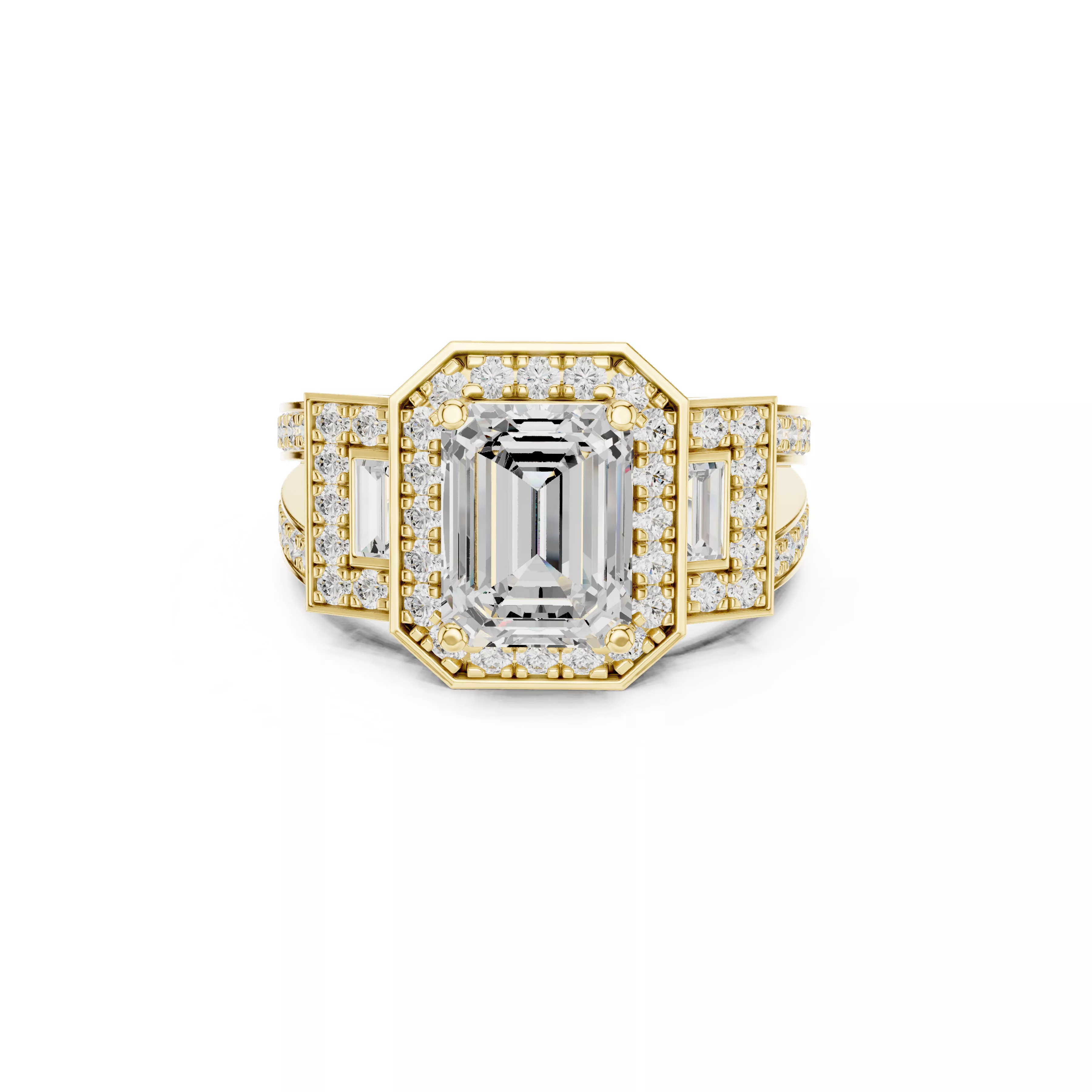 Diamond Ring Band Premium Jewelry CAD 3DM STL 266 3D print model