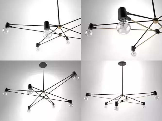 6-Arm Cord Chandelier