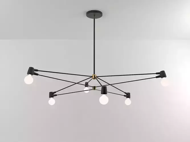 6-Arm Cord Chandelier
