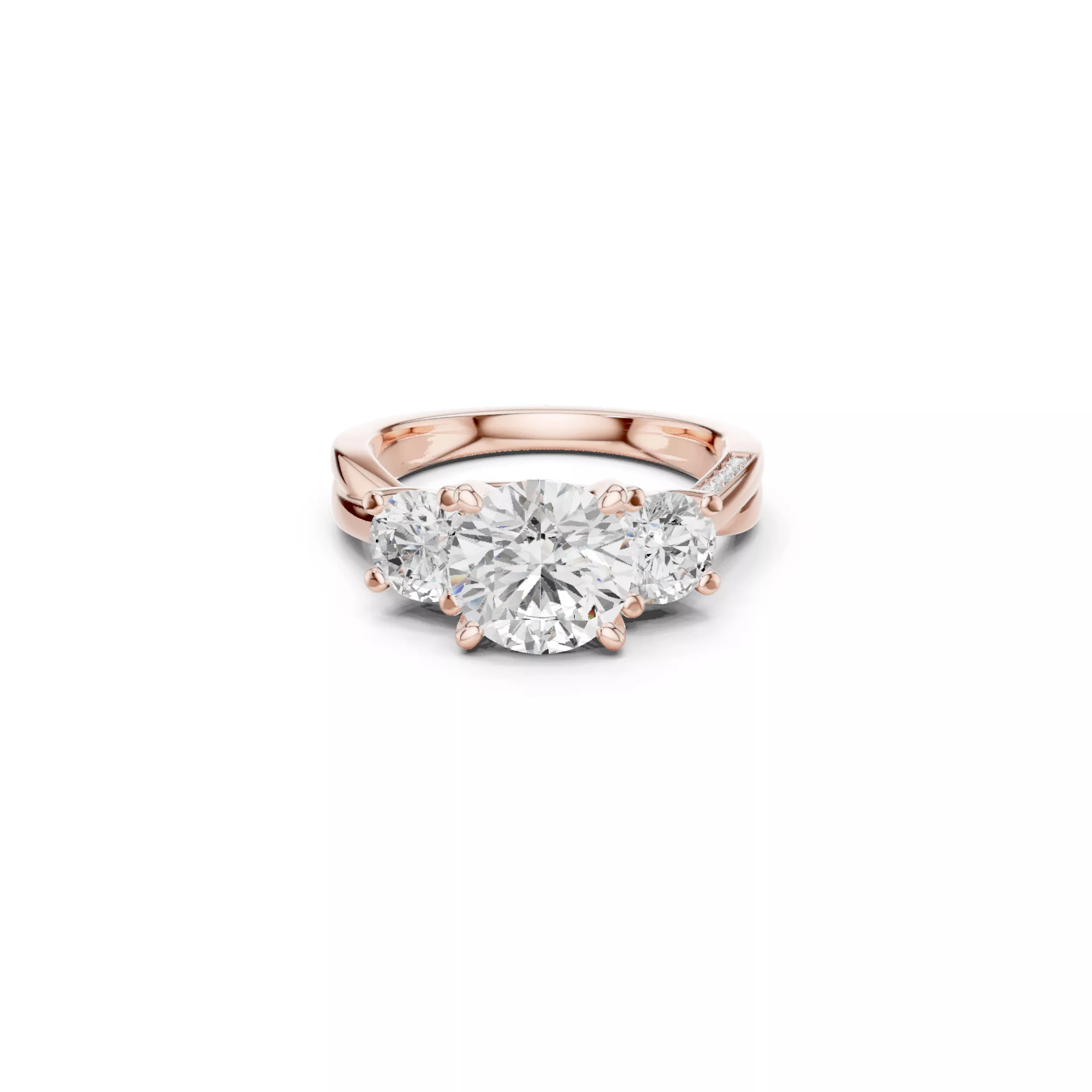 Buy Diamond Ring CAD Design STL 3DM Gold Ring Band R1141 3D print model
