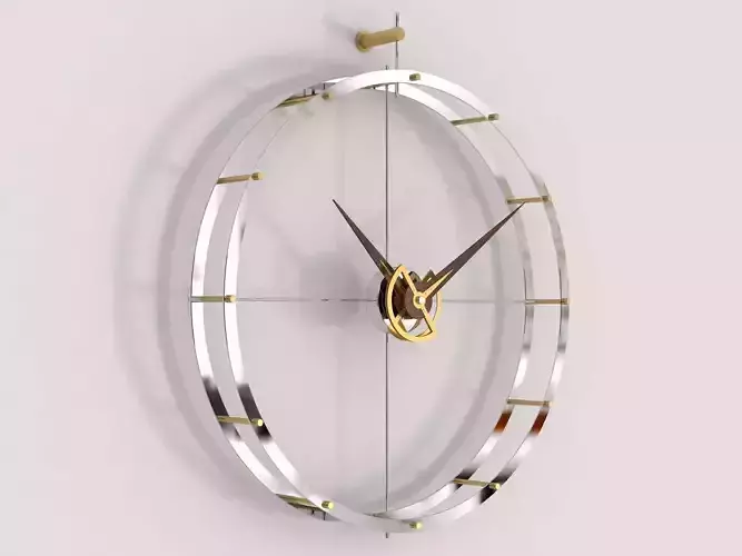 Doble O modern wall clock 3D model
