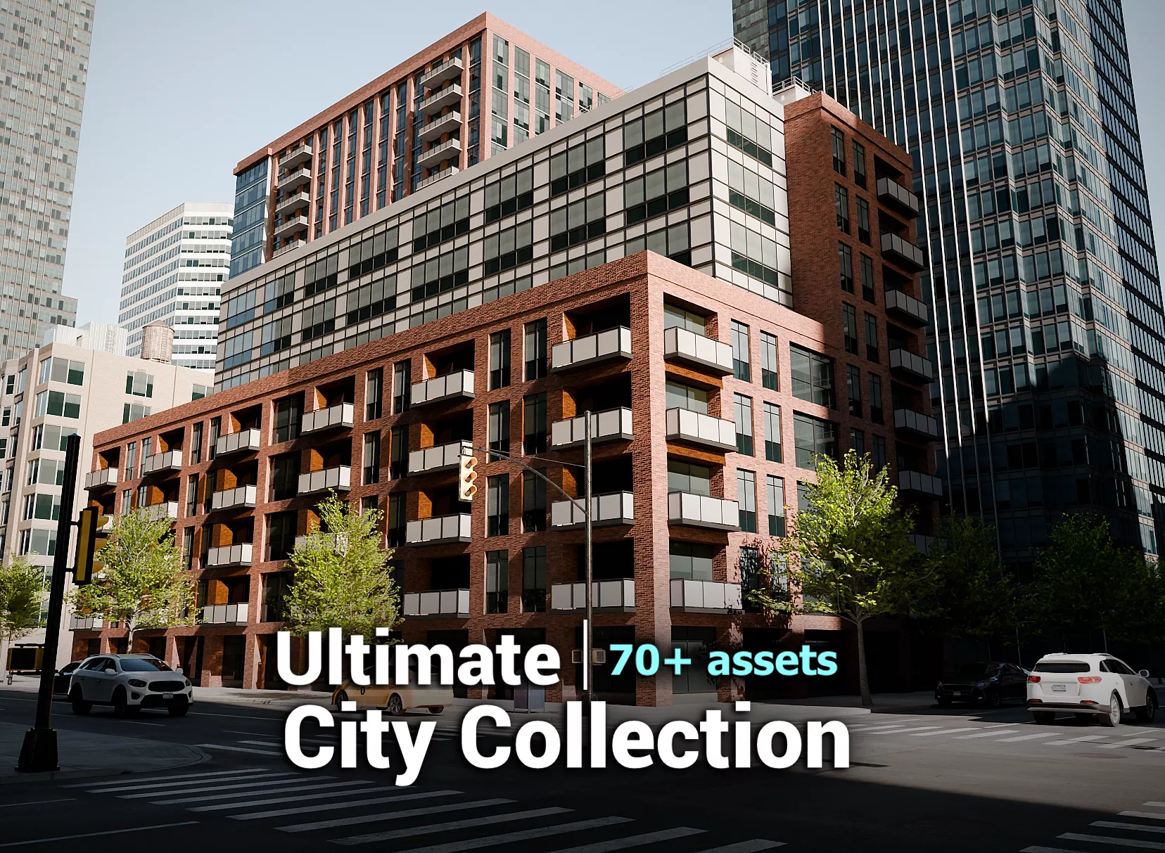 Building and City Asset Collection Low-poly 3D model