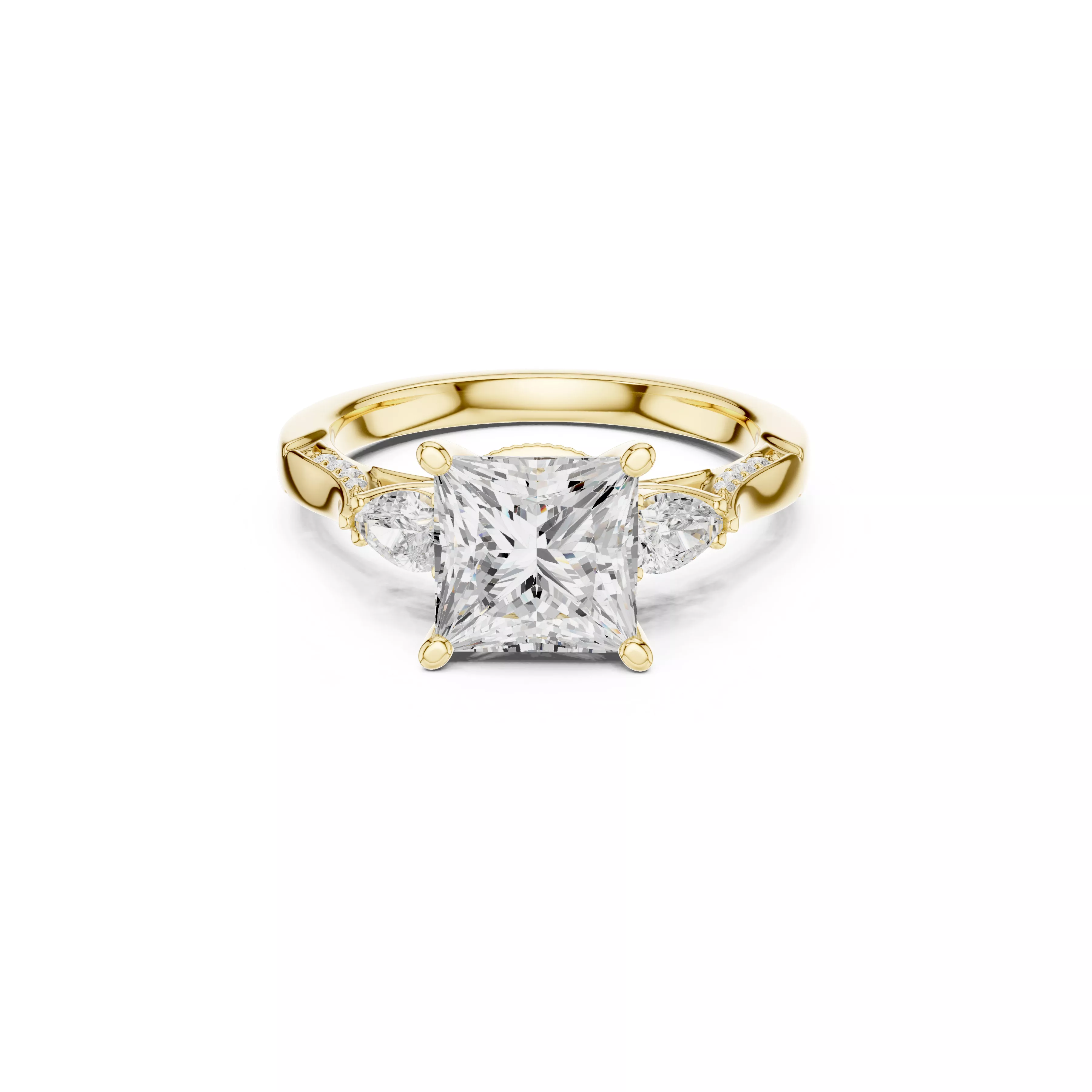 Buy Diamond Ring CAD Design STL 3DM Gold Ring Band R1154 3D print model