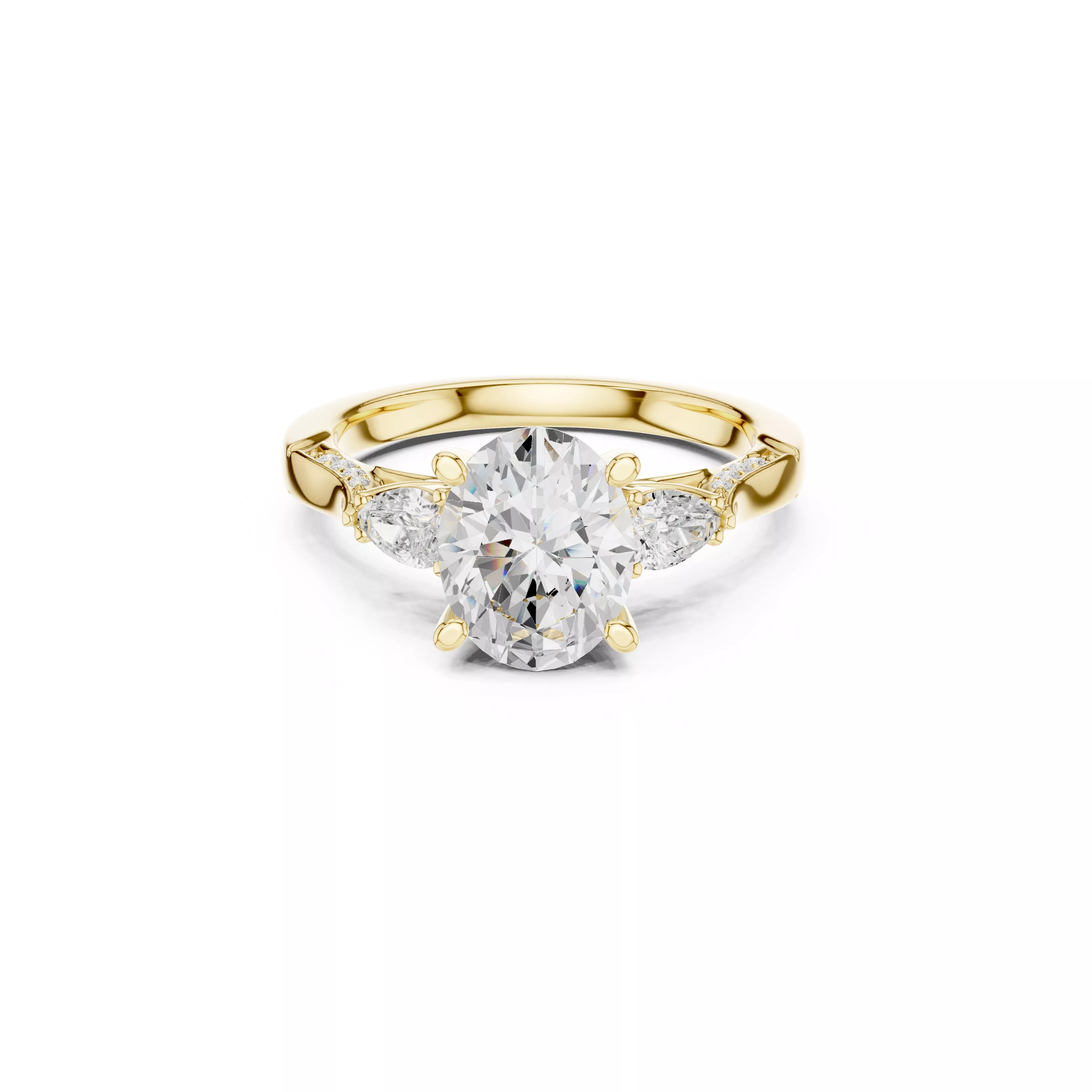 Buy Diamond Ring CAD Design STL 3DM Gold Ring Band R1266 3D print model