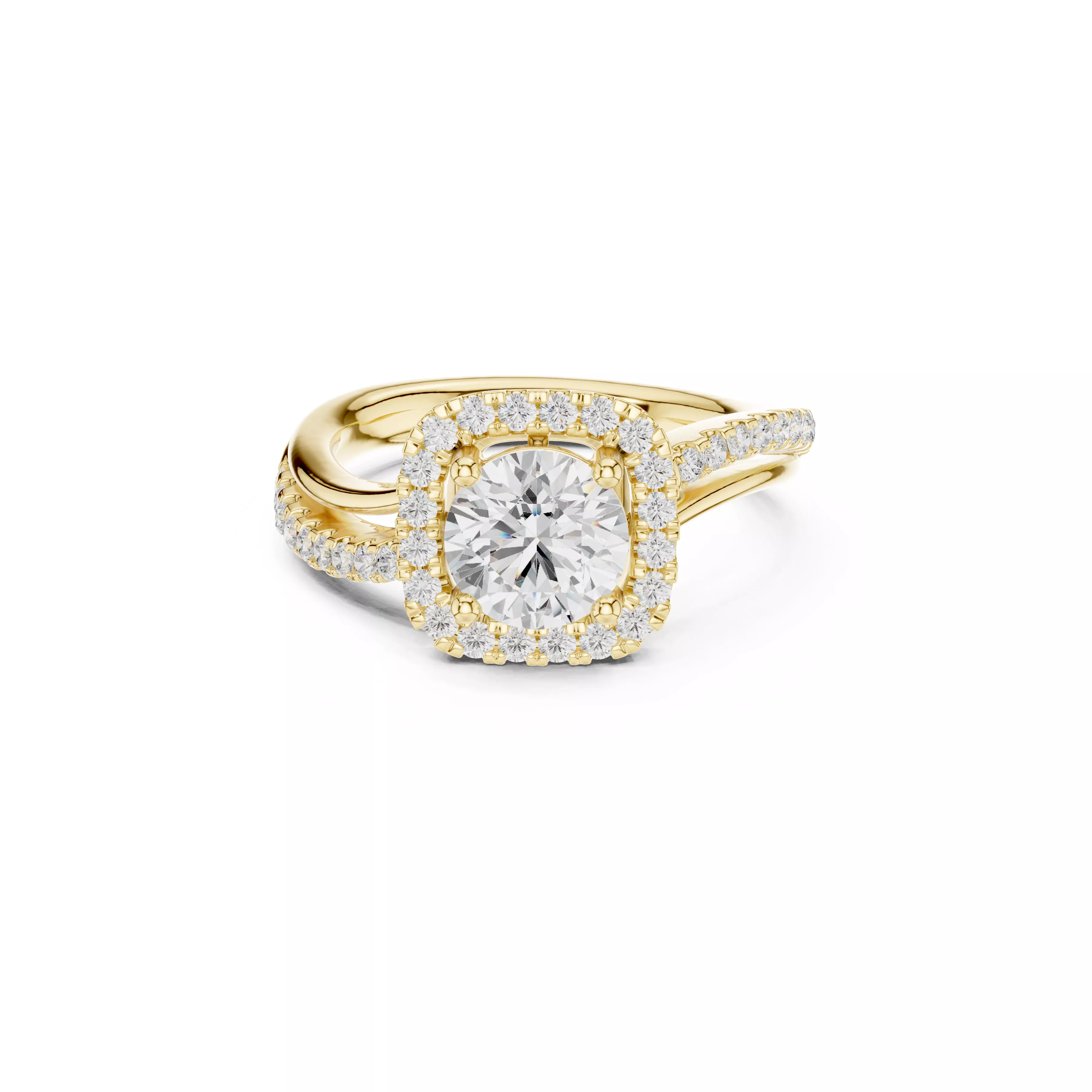 Diamond Ring Band Premium Jewelry CAD 3DM STL 680 3D print model