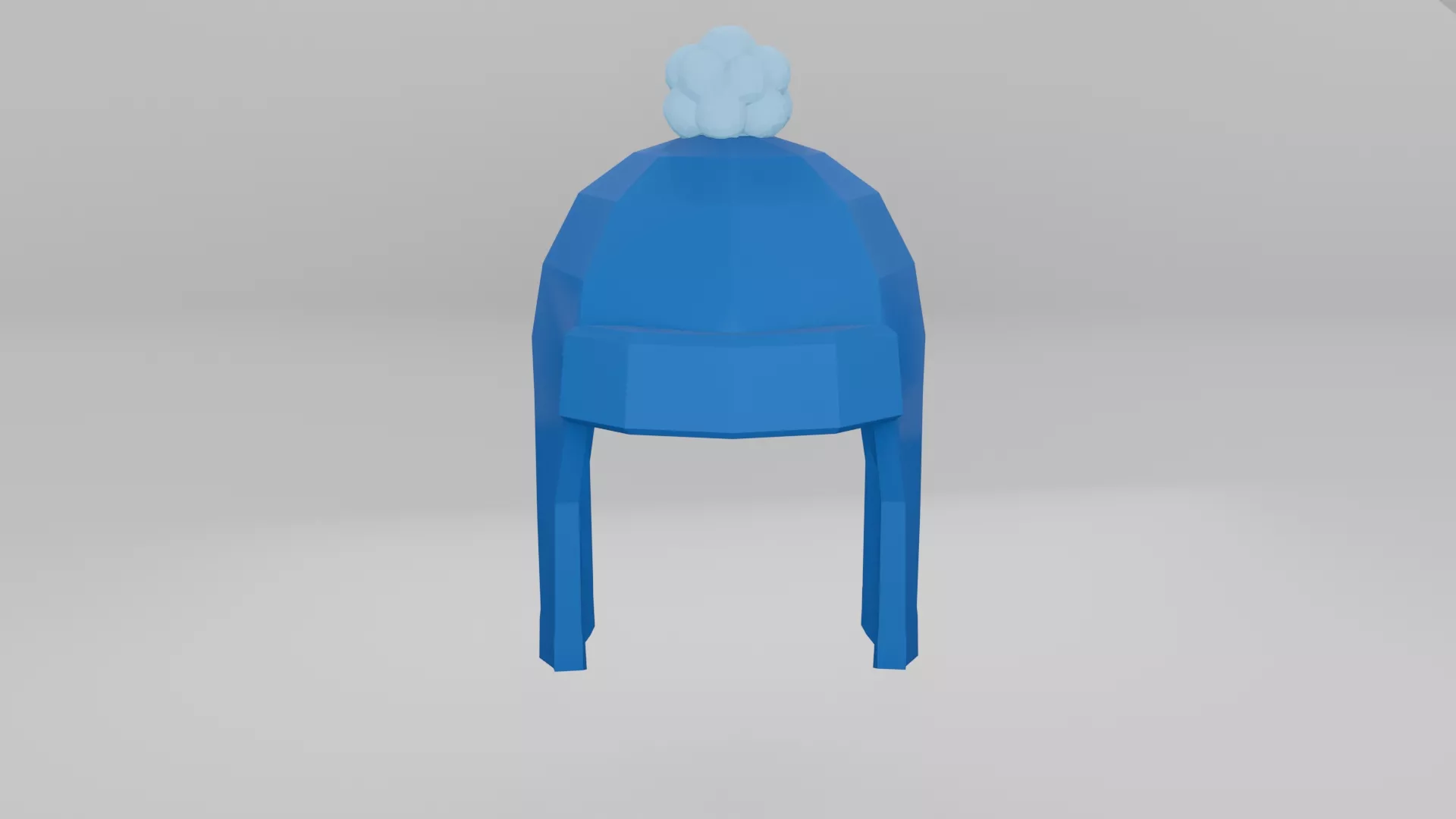 Snow Cap Cozy Seasonal Apparel Mockup Low-poly 3D model