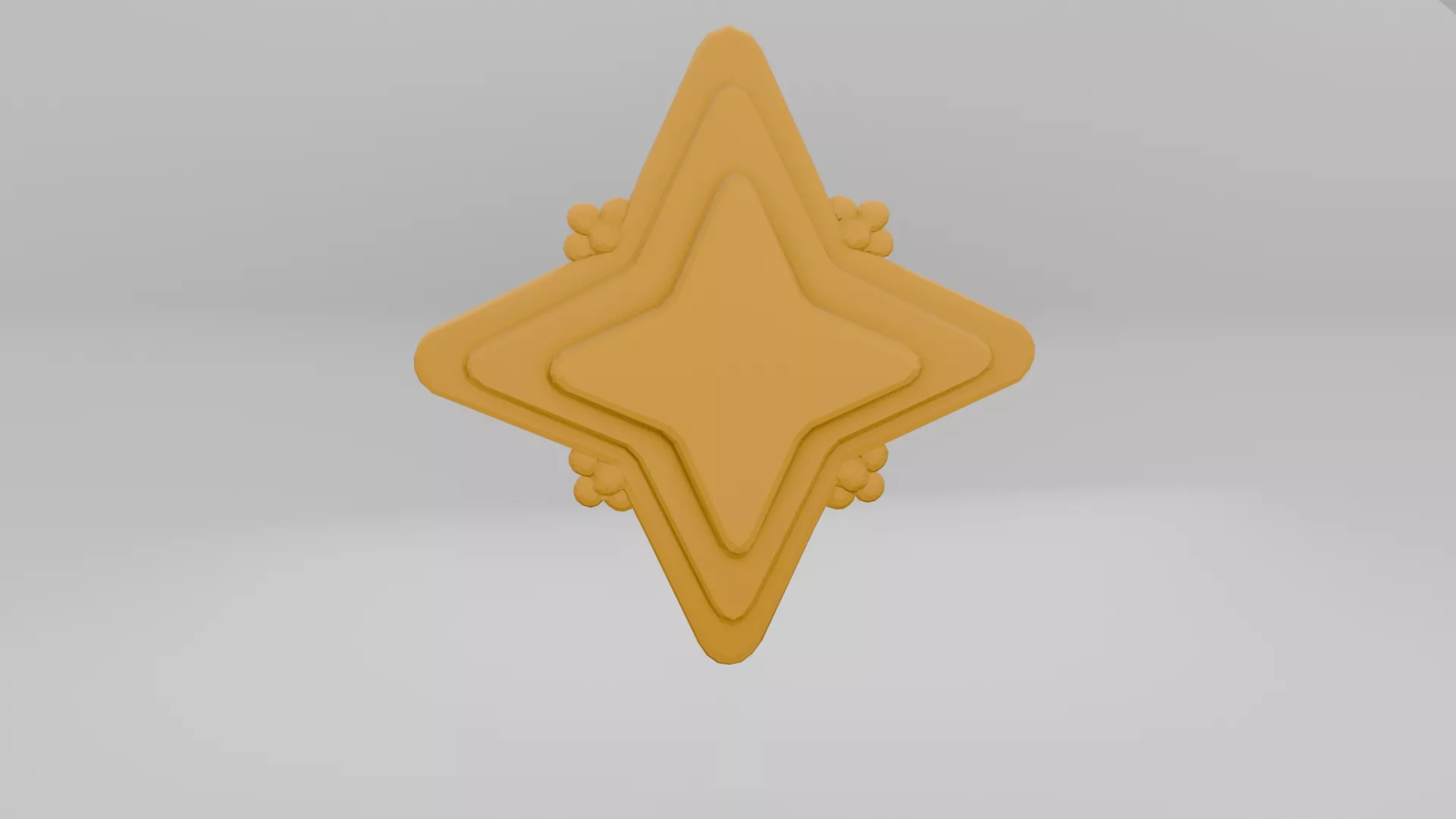 Twinkle Mark Magic UI Emblem Low-poly 3D model