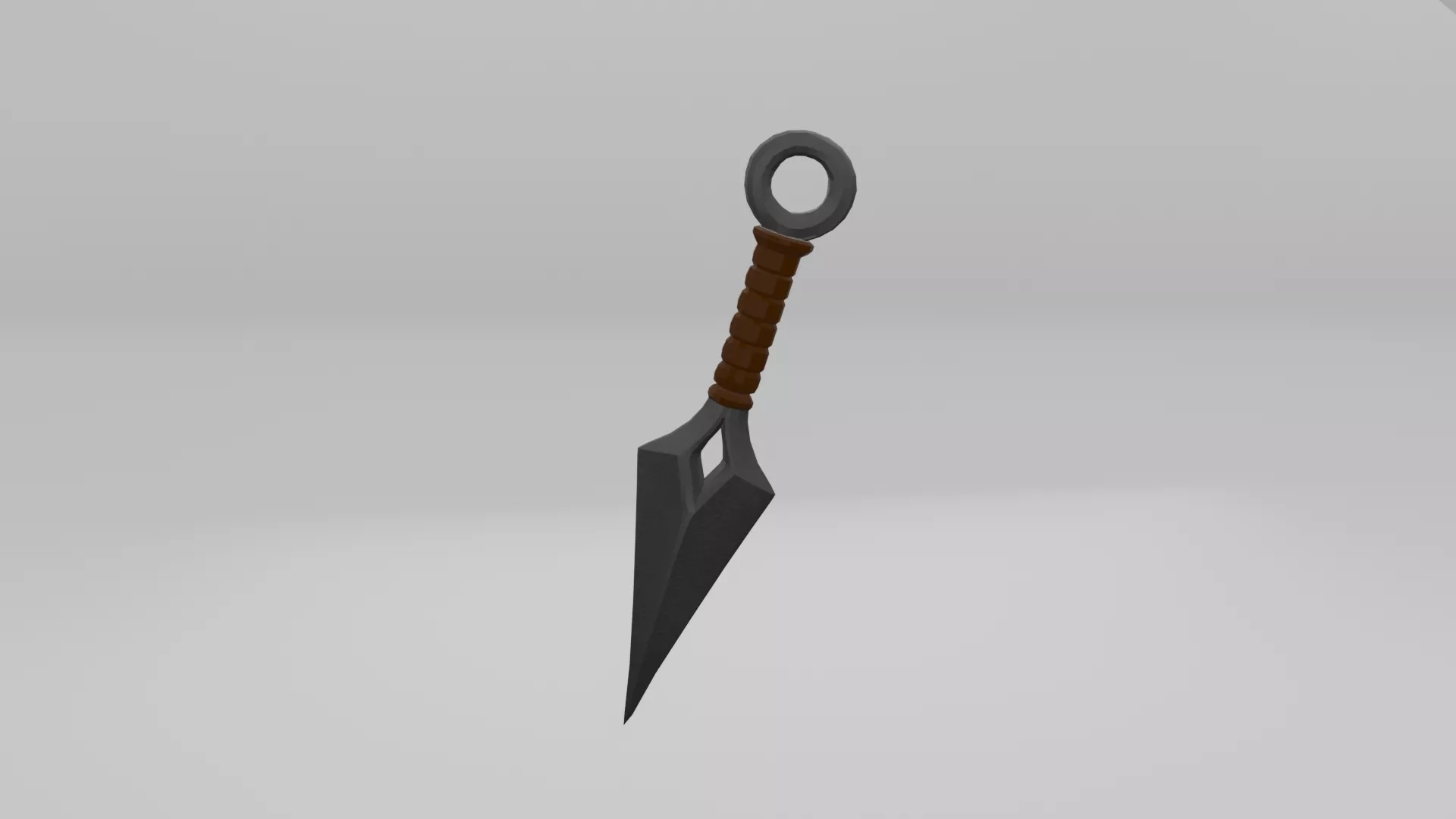 Kunai Blade Realistic Ninja Throwing Knife Prop Low-poly 3D model