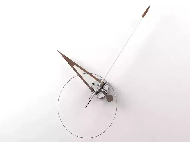 Cris wall clock with wooden rod