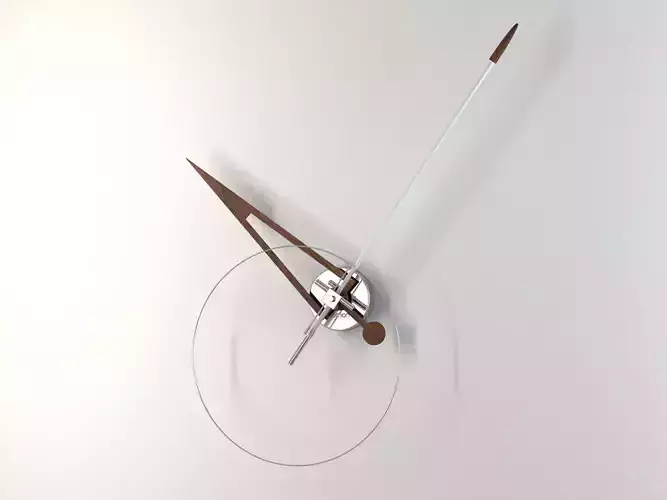 Cris wall clock with wooden rod