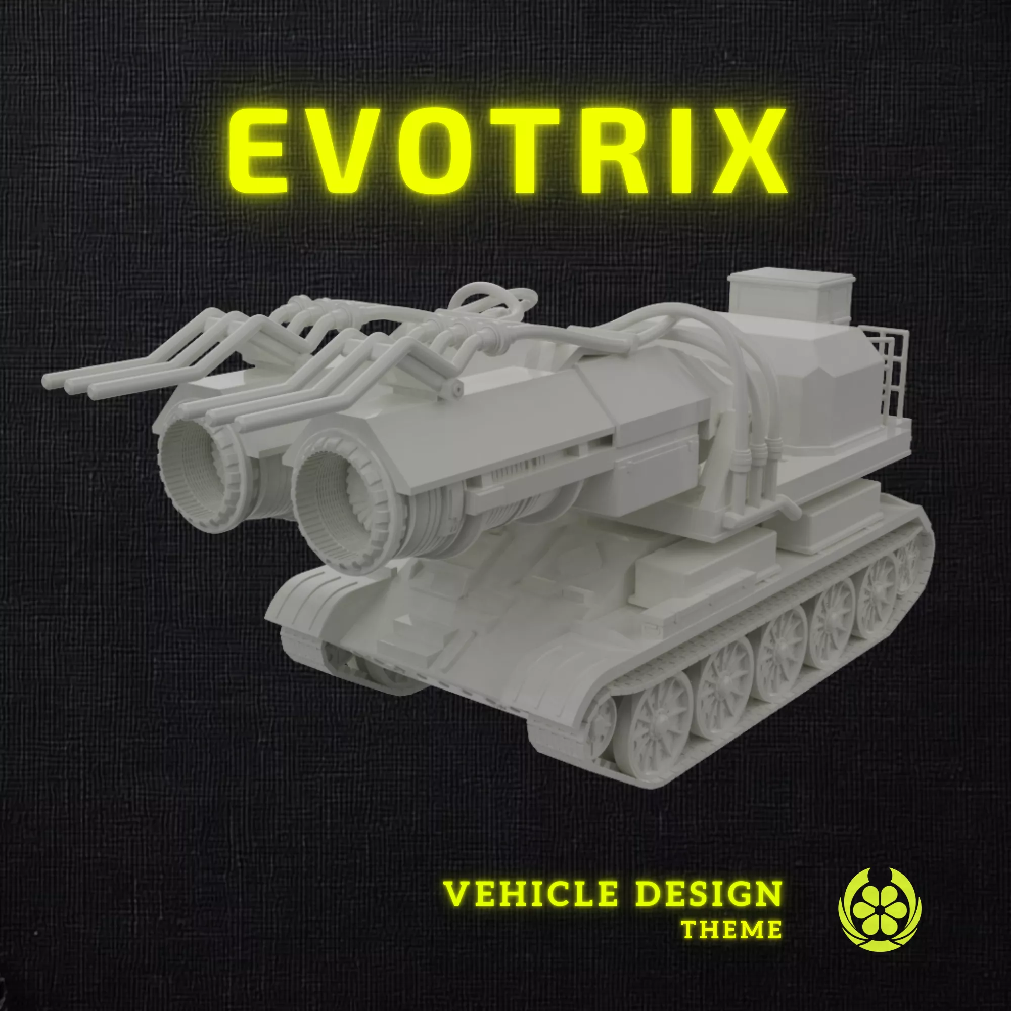 01 Big Wind Fire Fighting Truck from Hungary T34 Tank Base 3D print model