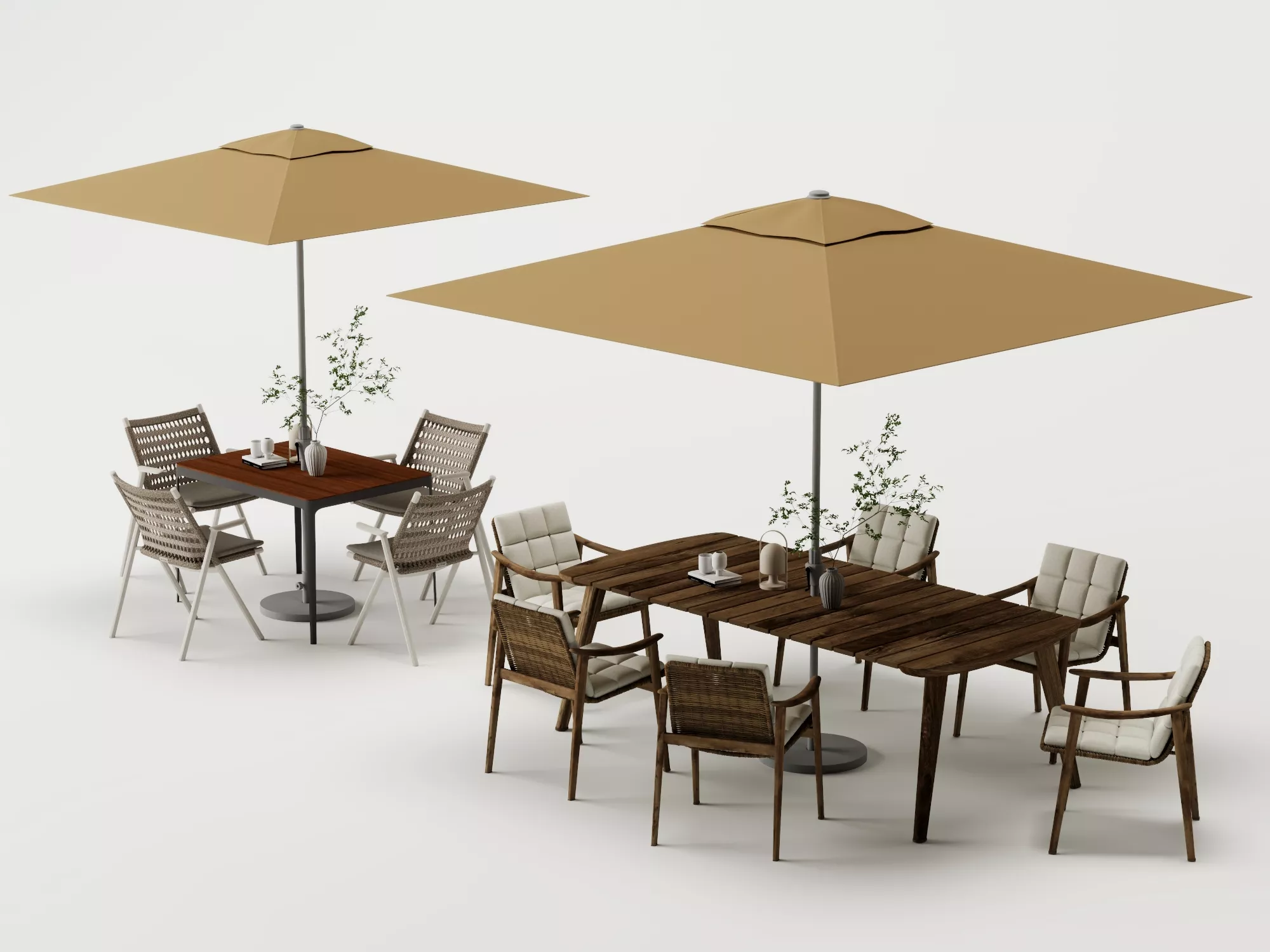 Patio Dining Furniture Set 3D model