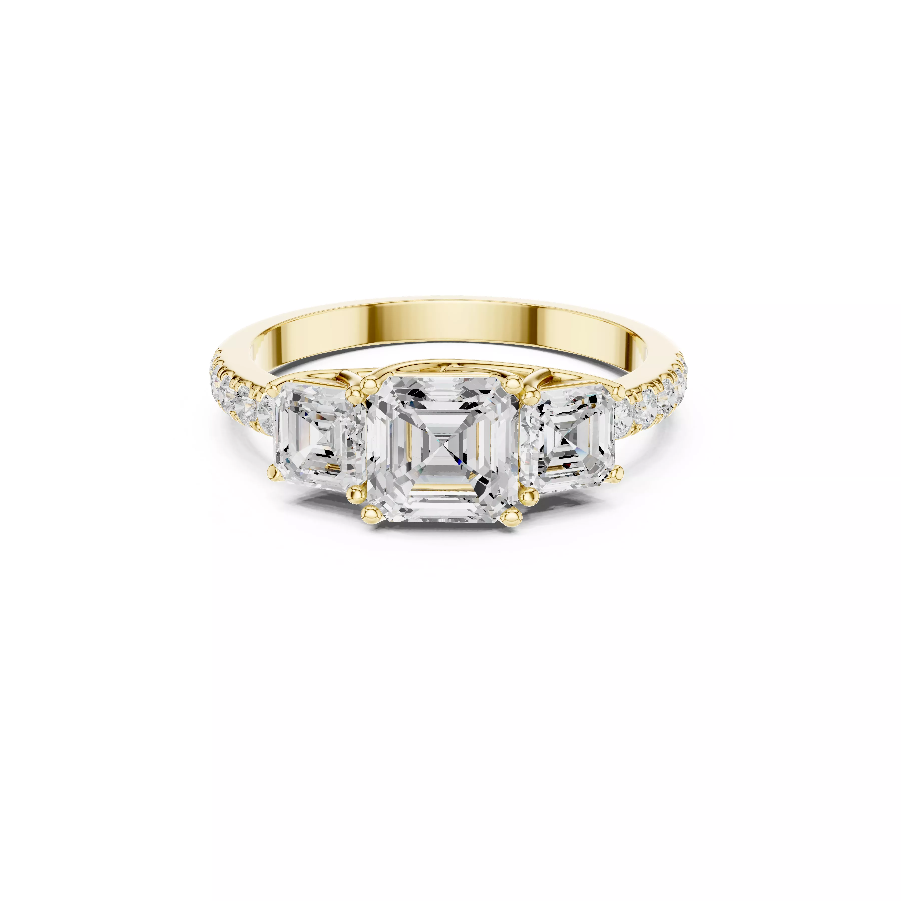 Diamond Ring Band Premium Jewelry CAD 3DM STL 1113 3D print model
