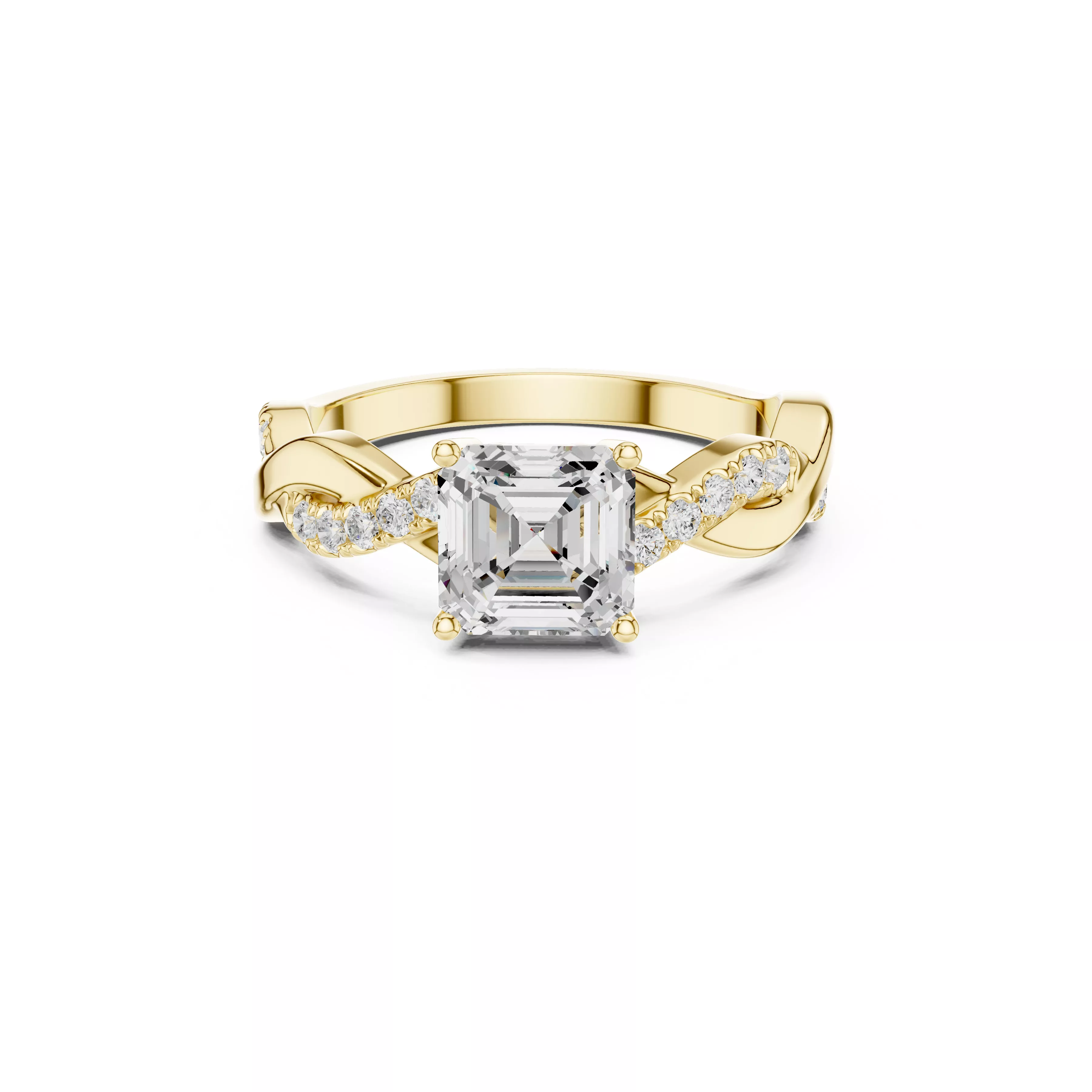 Diamond Ring Band Premium Jewelry CAD 3DM STL 1112 3D print model