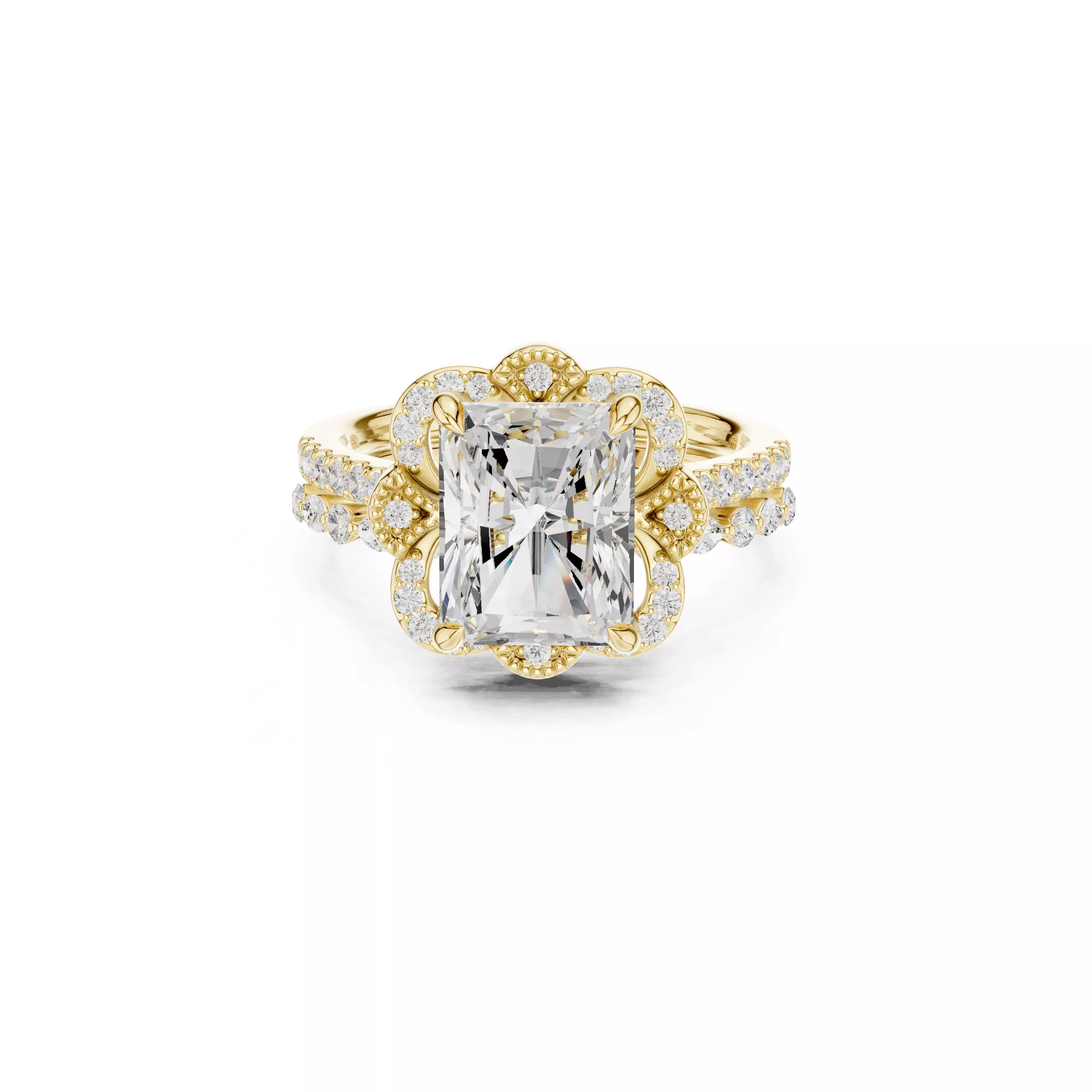 Buy Diamond Ring CAD Design STL 3DM Gold Ring Band R1027 3D print model
