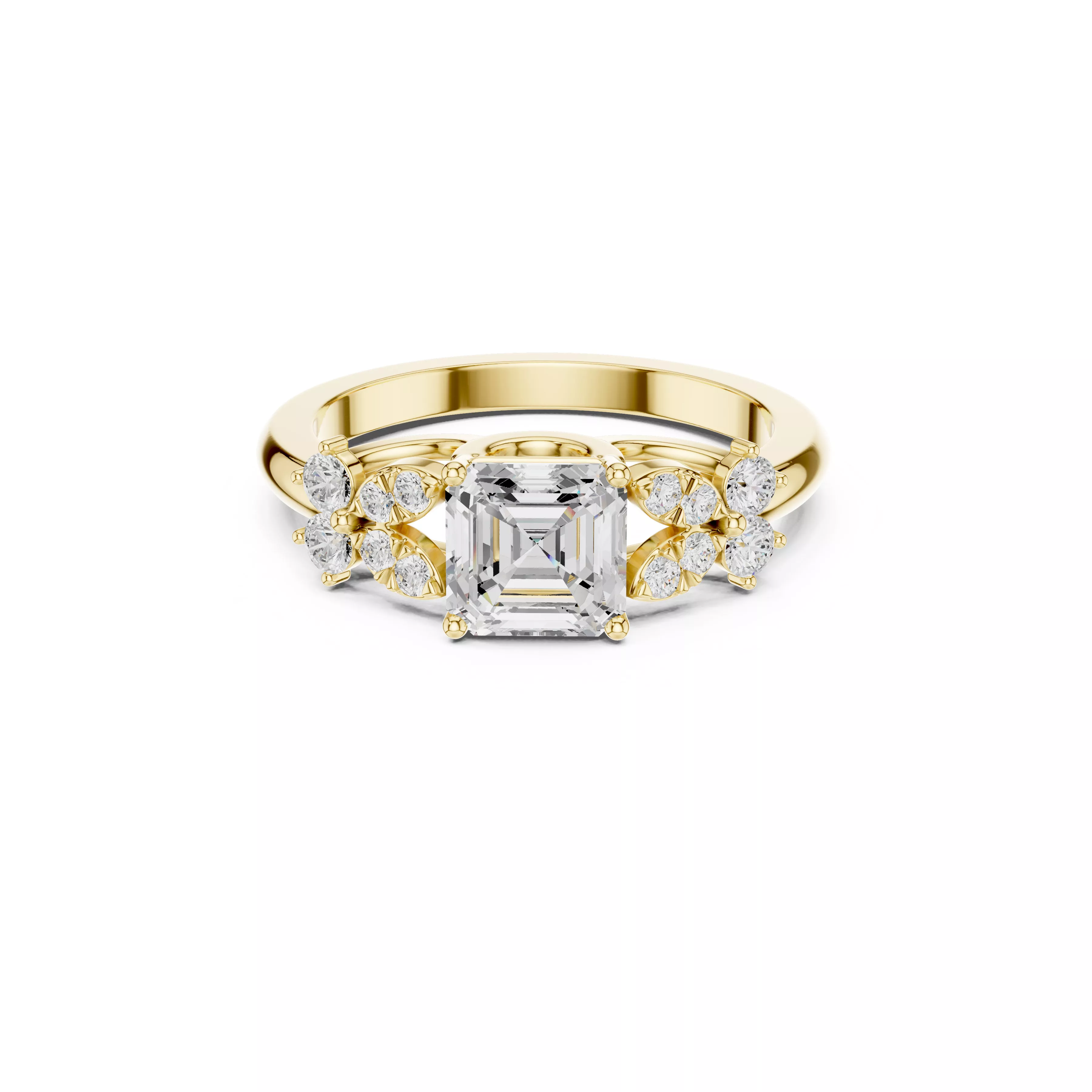 Diamond Ring Band Premium Jewelry CAD 3DM STL 1110 3D print model