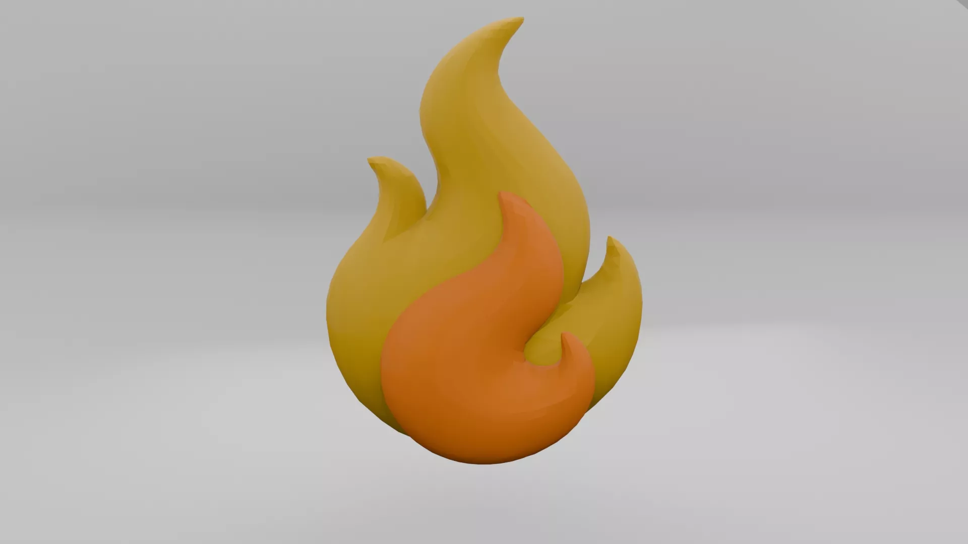 Fire Emblem Hazard Warning Element Low-poly 3D model