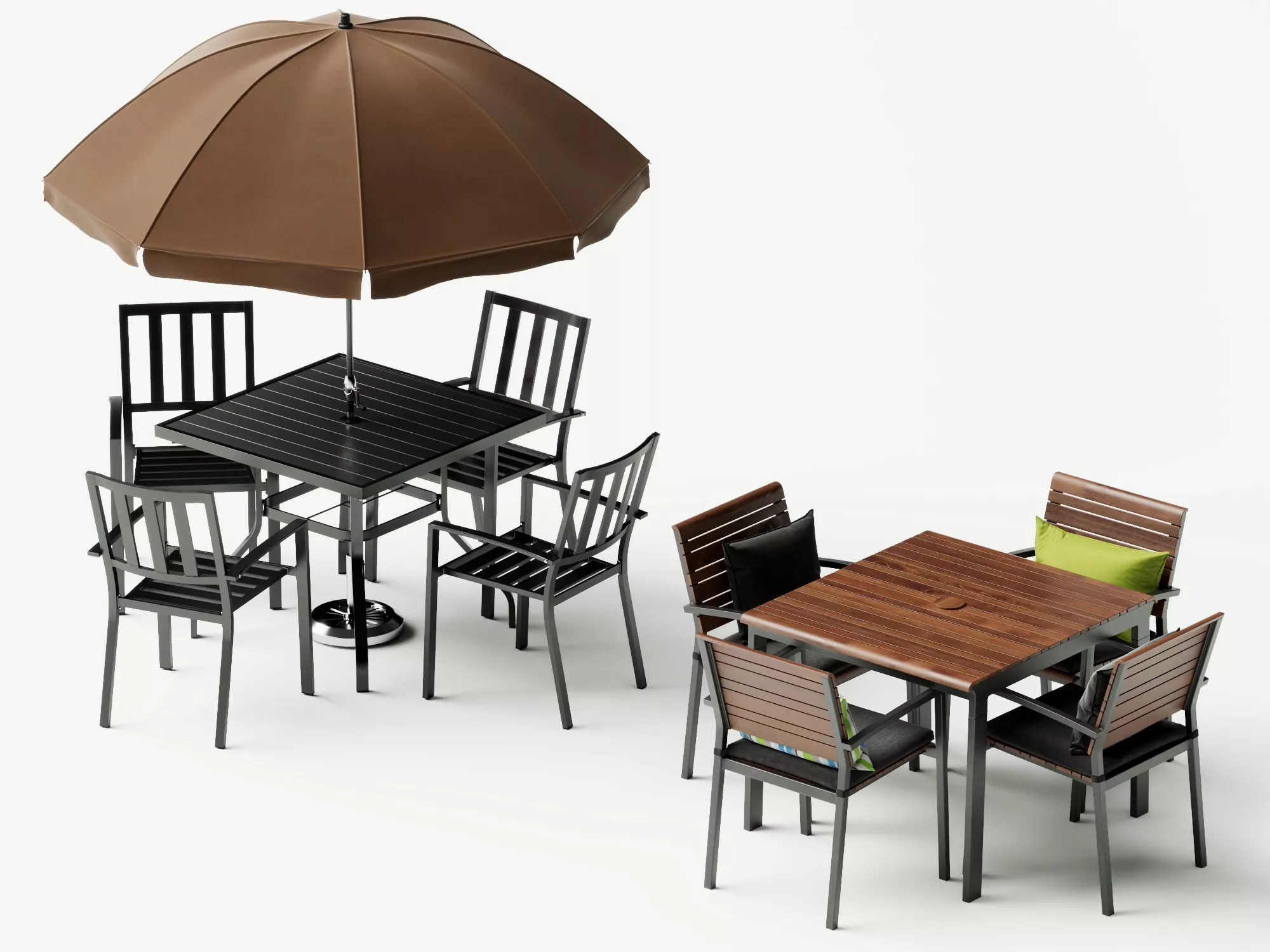 Metal Patio Dining Set 3D model