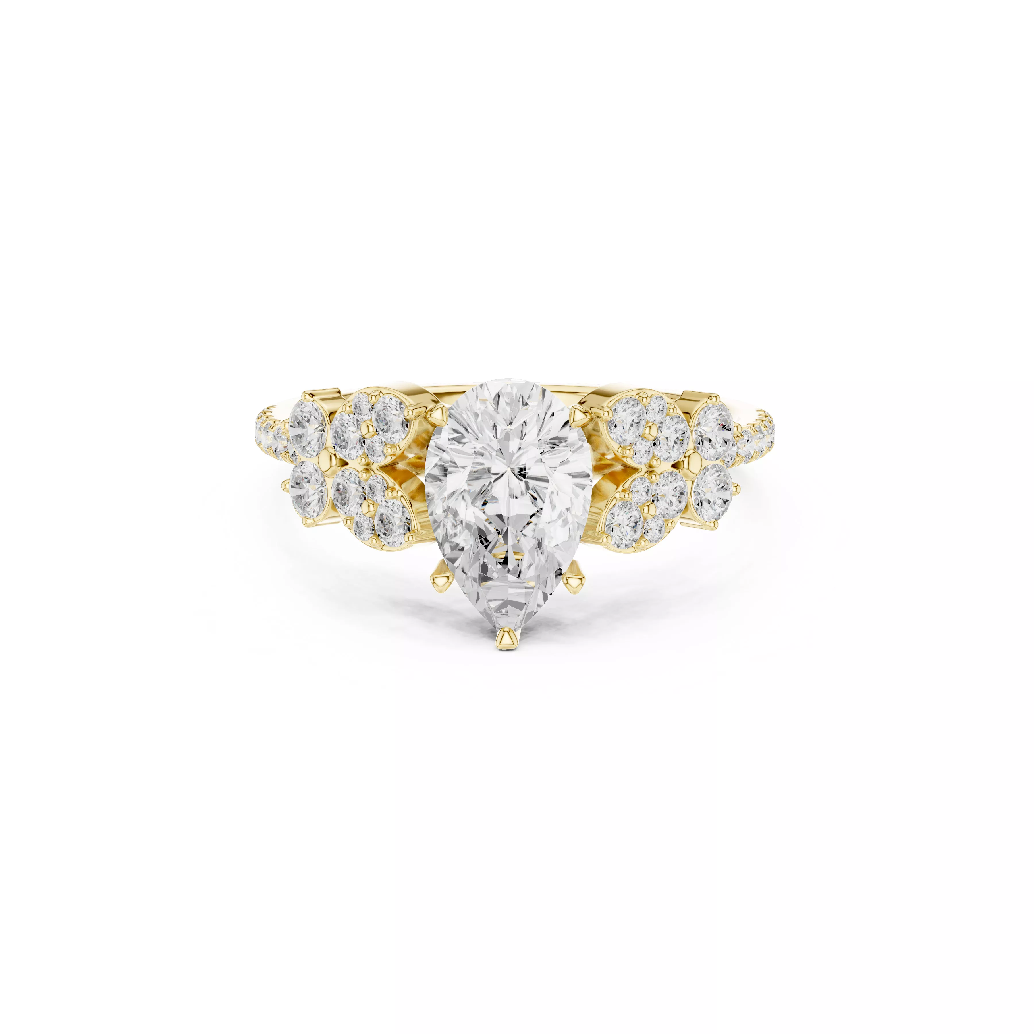 Diamond Ring Band Premium Jewelry CAD 3DM STL 1083 3D print model