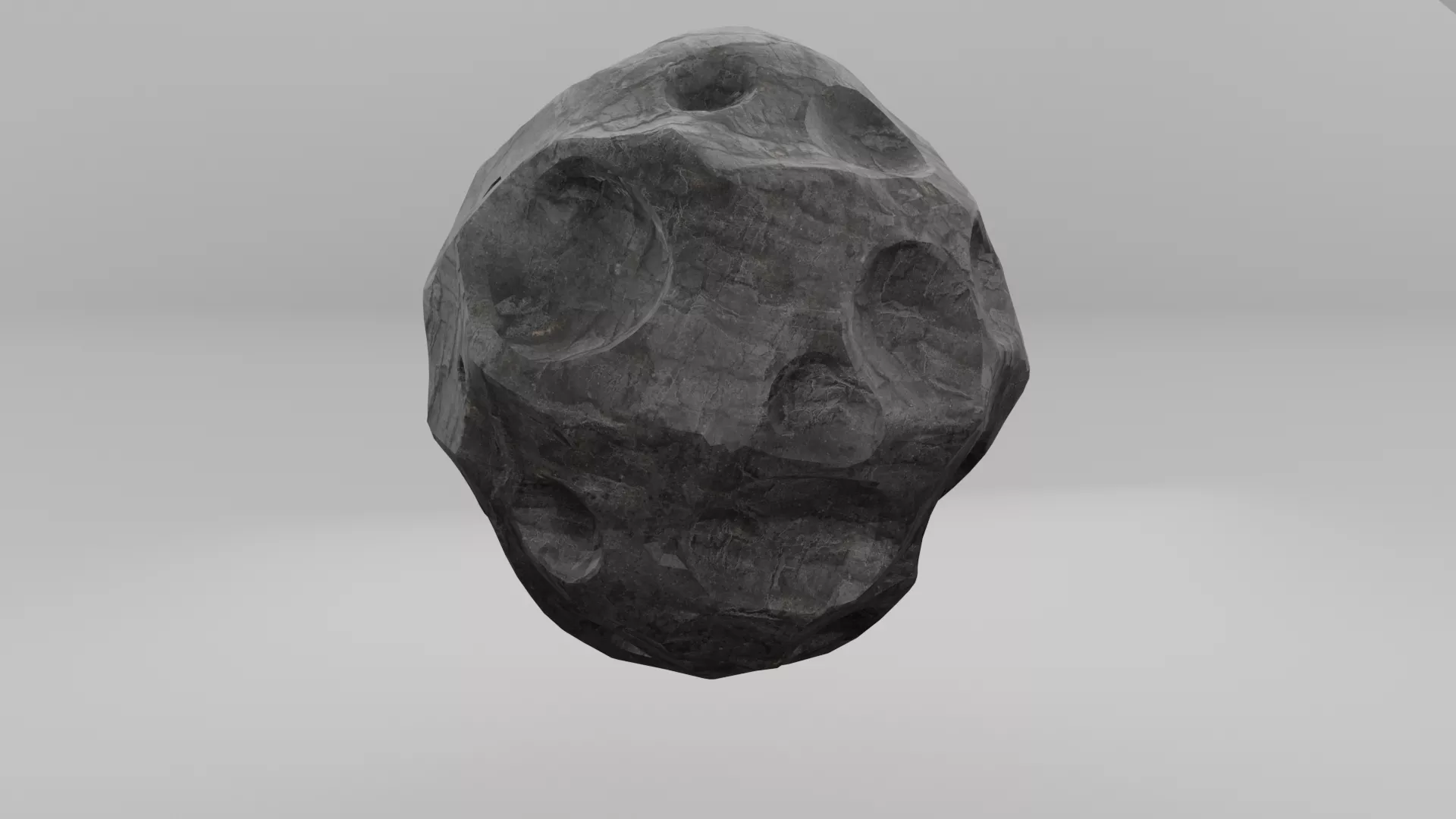Meteorite Rock Realistic Space Stone Prop Low-poly 3D model