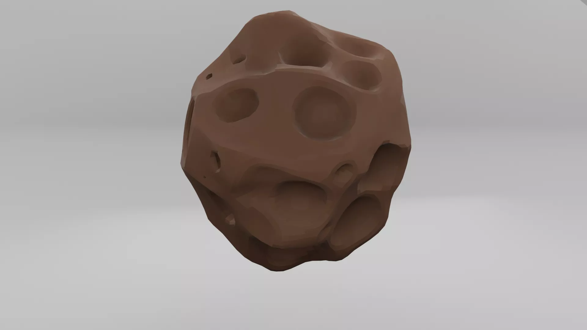 Asteroid Chunk Stylized Low Poly Space Asset Low-poly 3D model