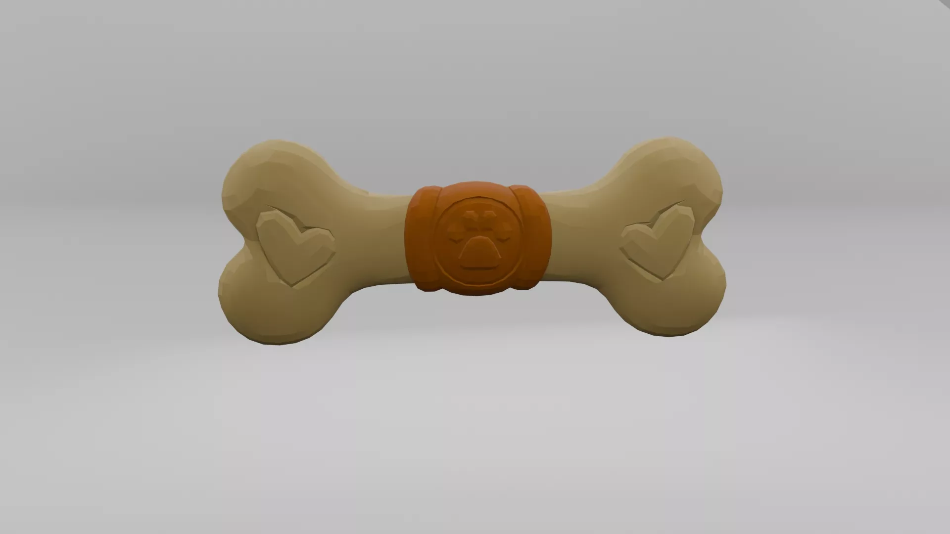 Bone Toy Stylized Cartoon Pet Asset Low-poly 3D model