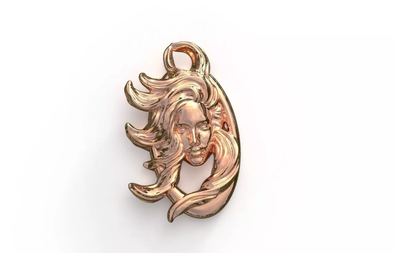 3d Printable Woman Pendant 3D print model