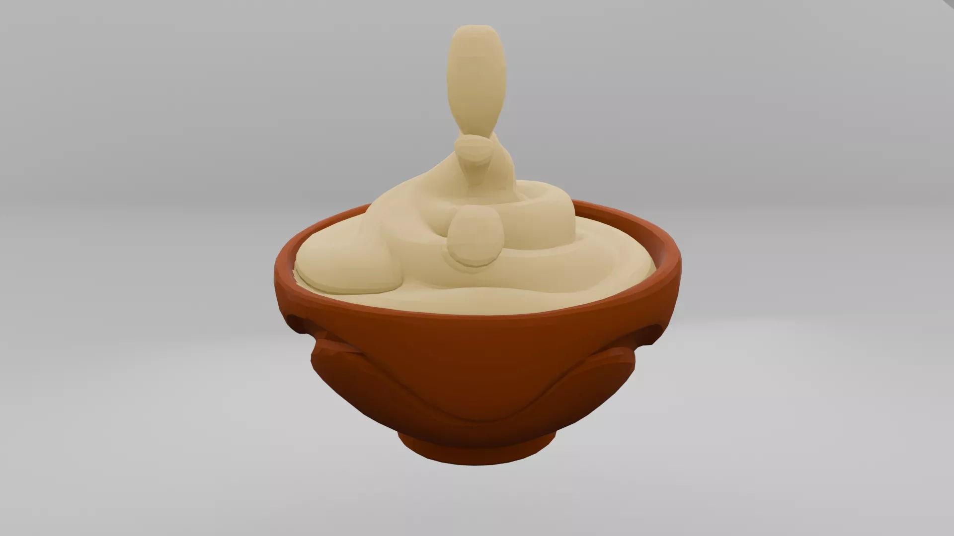 Fruit Yogurt Cup Stylized Game Ready Food Asset Low-poly 3D model